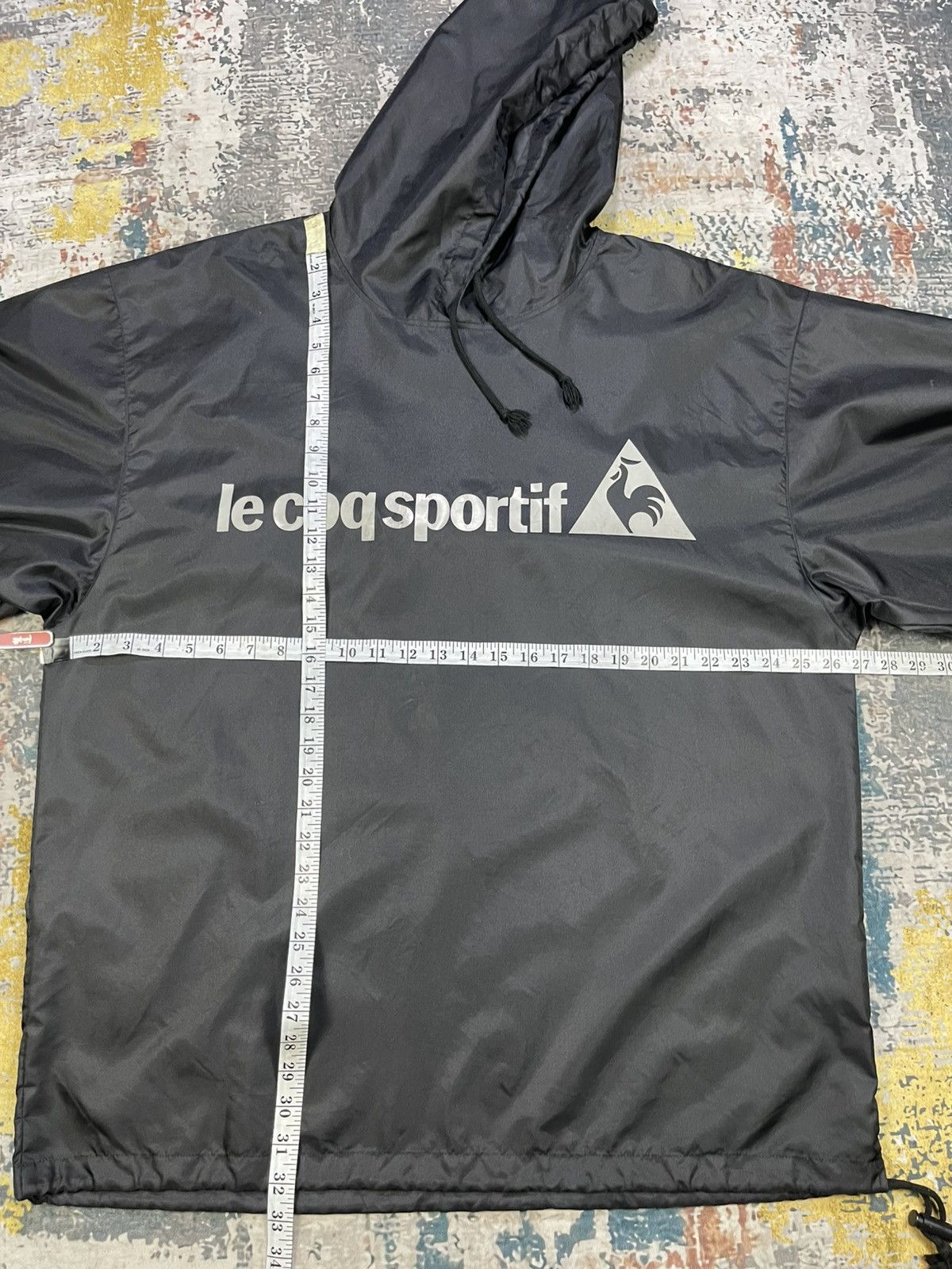 Le Coq Sportif Vtg Le Coq Sportif Back Big Logo Hooded Pullover Windbreaker Size US L / EU 52-54 / 3 - 11 Thumbnail