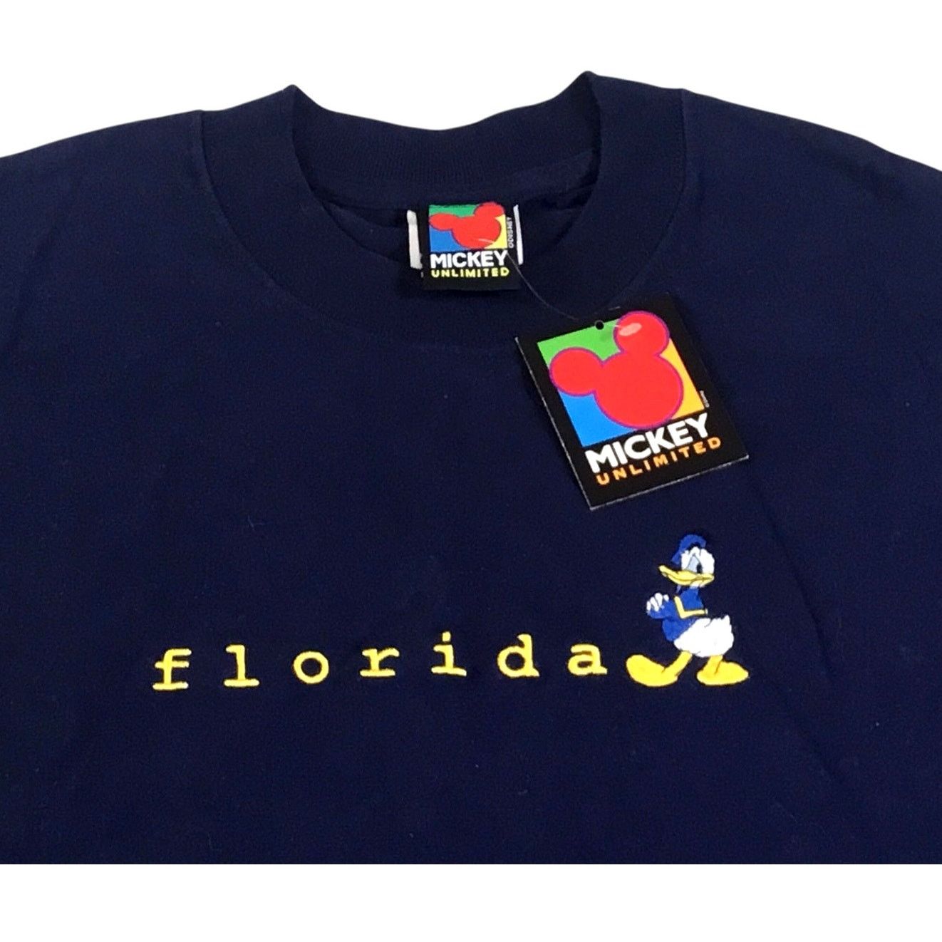 Mickey Unlimited Mickey Unlimited Florida T-Shirt New Navy Blue Donald Duck L Size US L / EU 52-54 / 3 - 1 Thumbnail