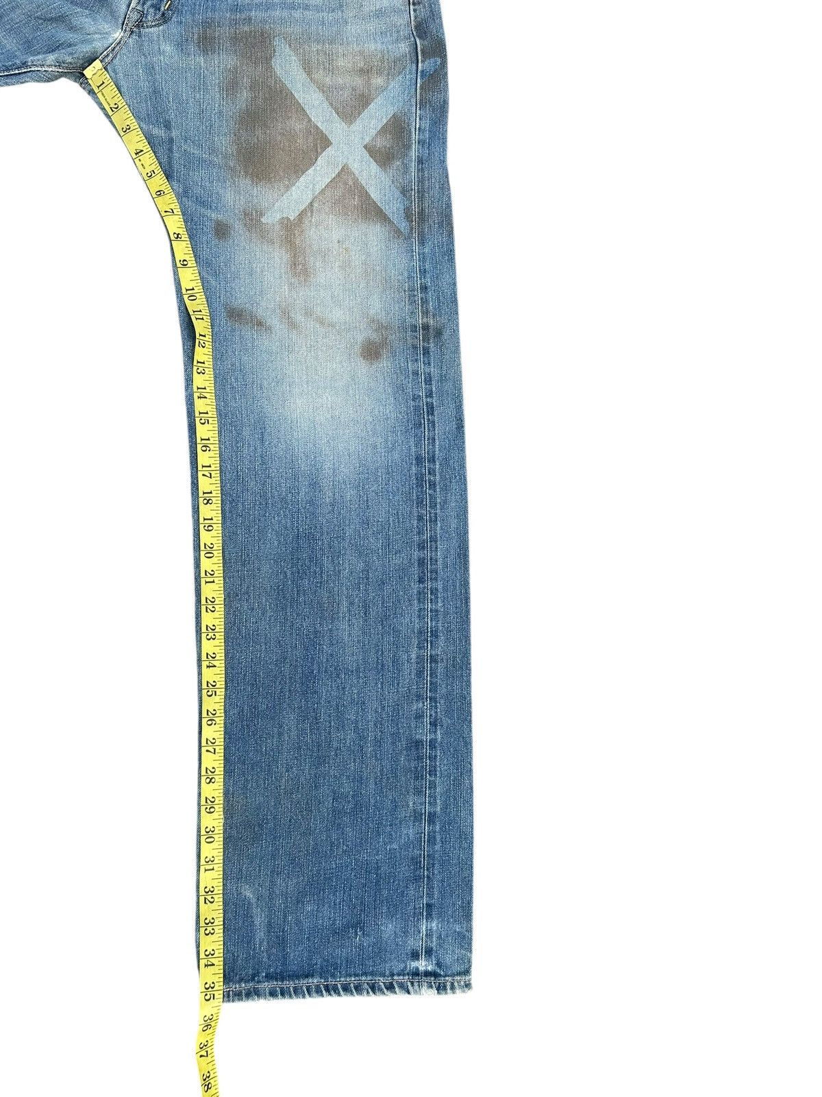 Kapital Thrashed Vintage Edwin 505 Selvedge Dirty Denim Jeans Size US 35 - 19 Thumbnail