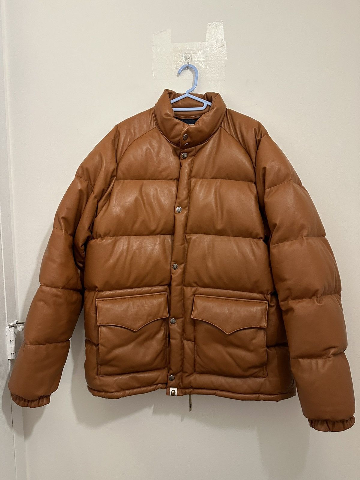 image of Bape Classic Down Jacket in Beige, Men's (Size 2XL)
