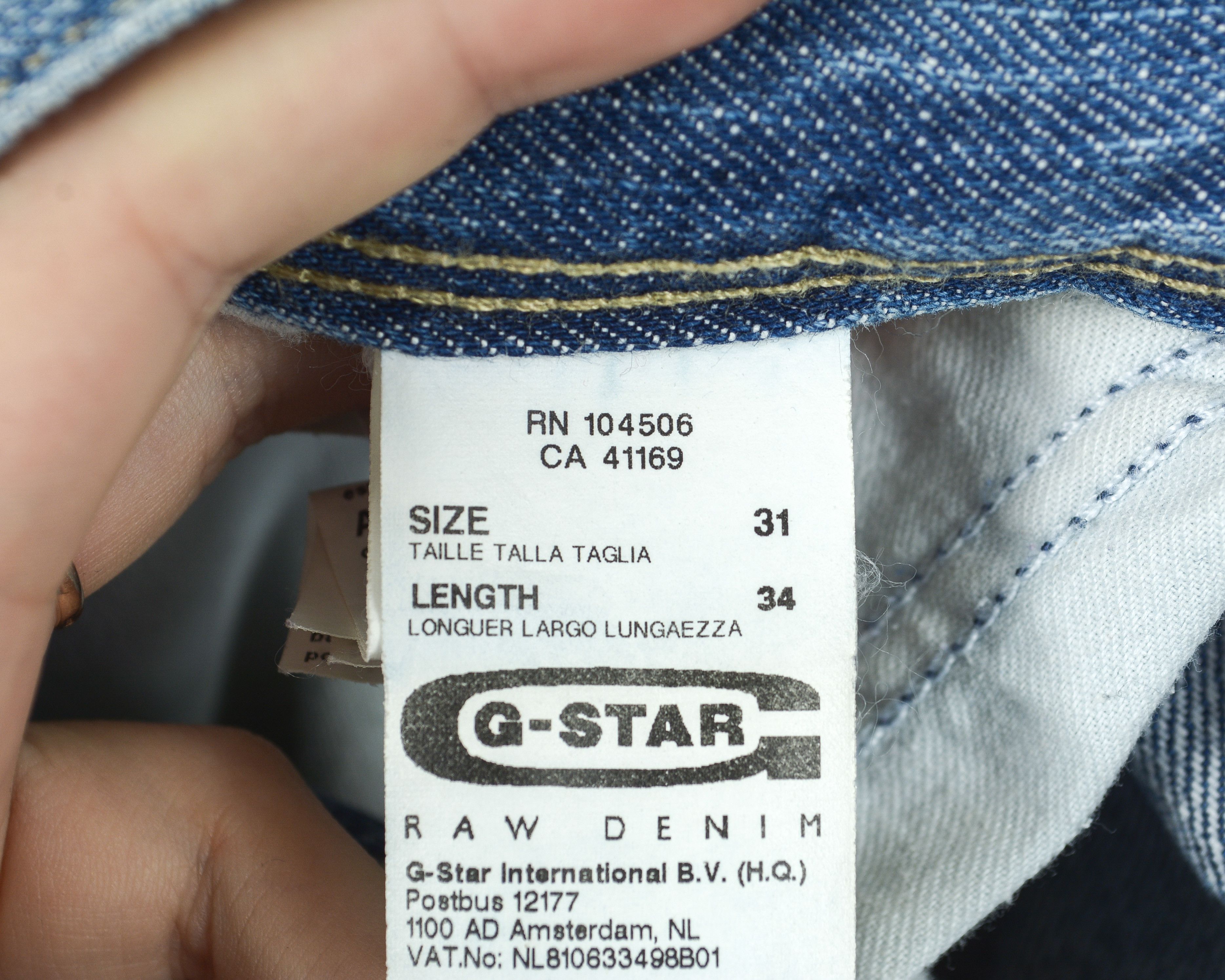 G-Star 3301 W31 L32 Jack Jeans Pant Trousers Button Blue Straight Size US 31 - 9 Thumbnail