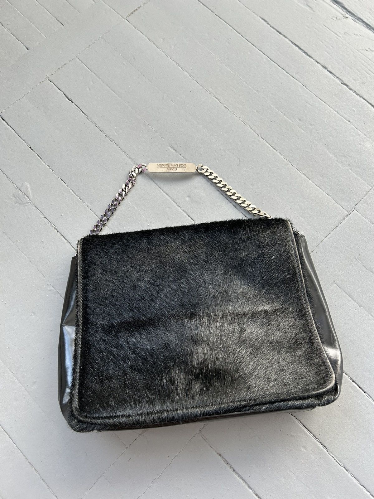 Vintage Herve Masson Paris leather fur bag Size ONE SIZE - 1 Thumbnail