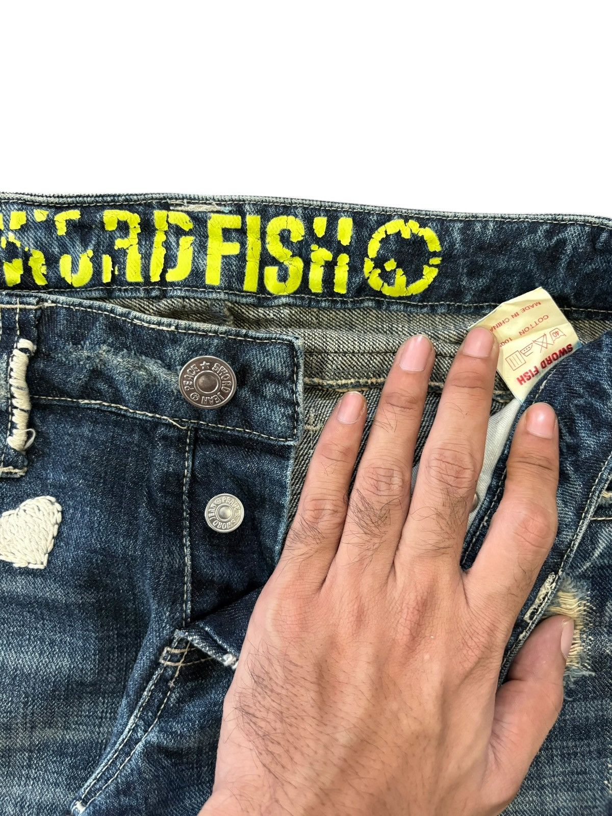 Hysteric Glamour Vintage Japanese Brand Low Rise Distress Flare Jeans Size 29" - 5 Thumbnail