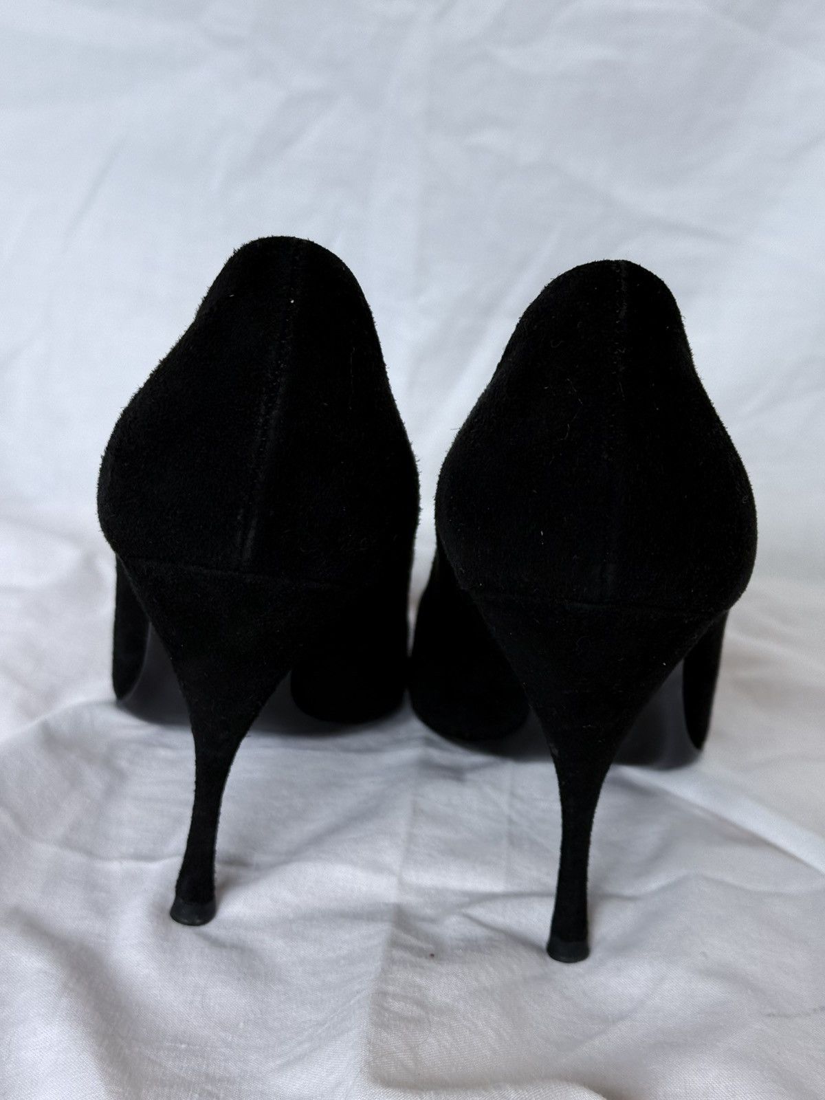 Prada Prada Black Suede Classic Basic Pumps Heels Pointed Toe Size US 9 / IT 39 - 4 Thumbnail