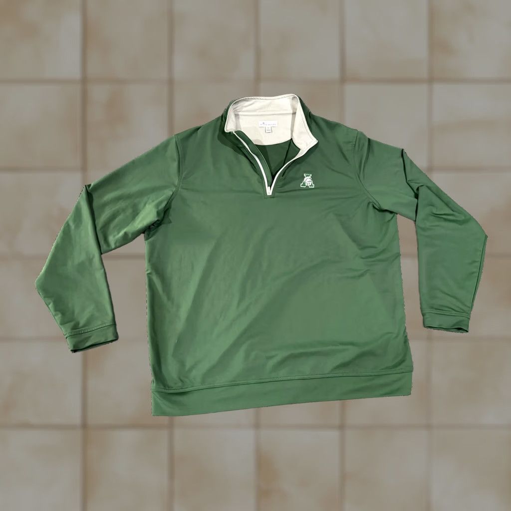 Peter Millar Peter Millar Quarter Zip Pullover Mens XL Green Golf Lightweight Stretch Top Size US XL / EU 56 / 4 - 1 Thumbnail