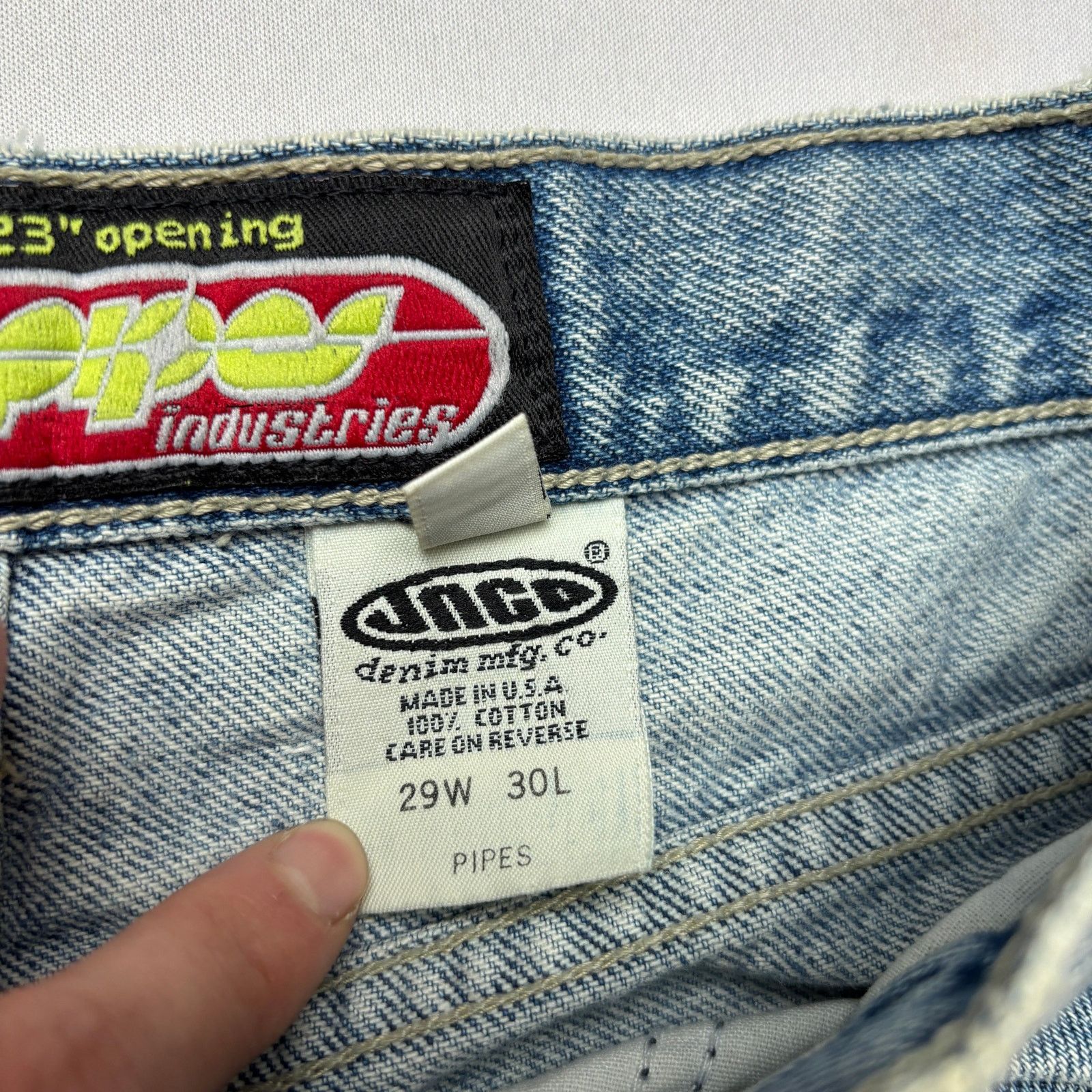 JNCO × Vintage Vintage 90s JNCO 179 Pipes Wide Leg Baggy Jeans 29x29 Y2K Size US 29 - 8 Thumbnail