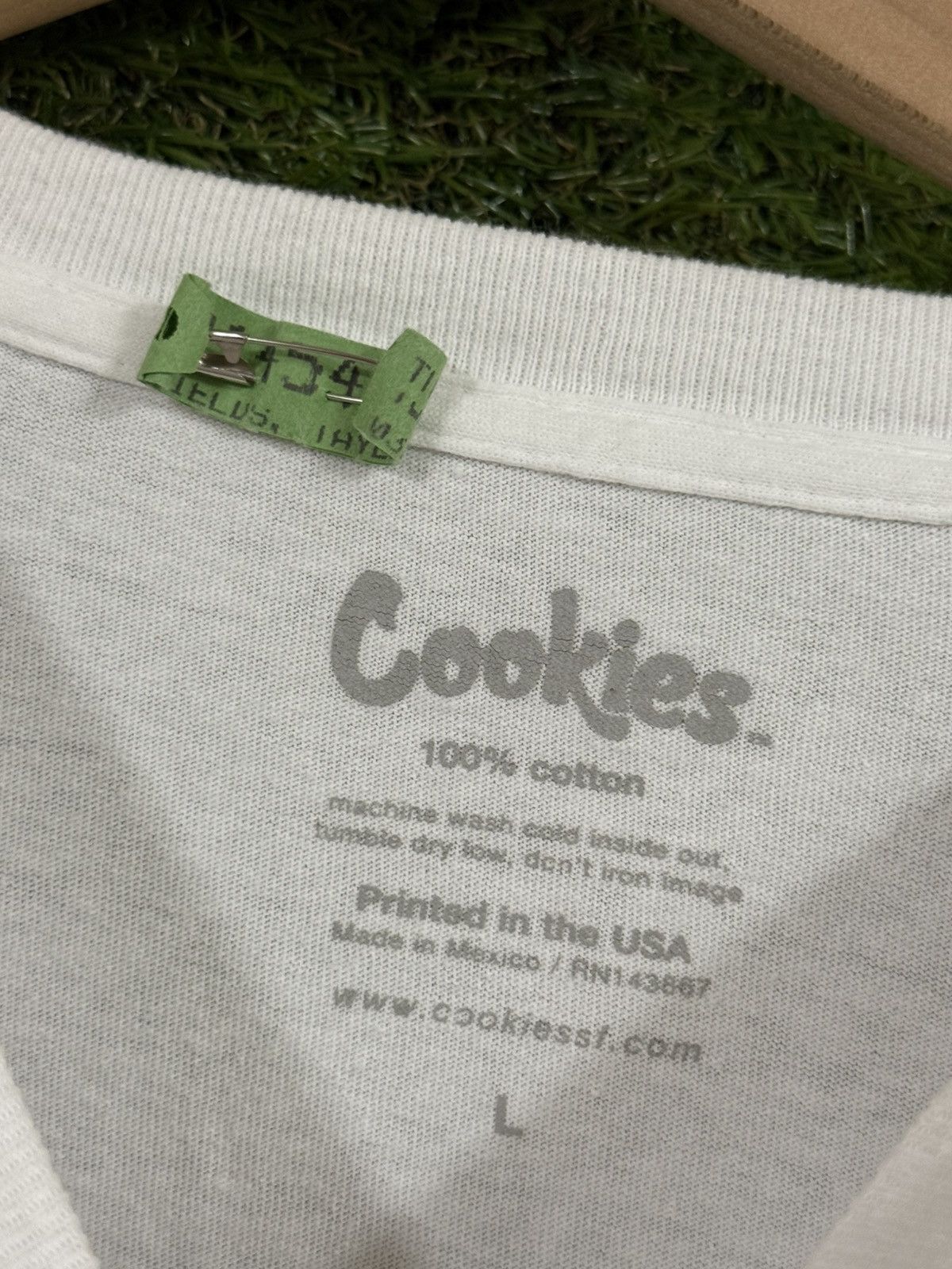 Cookies Cookies White Cartoon Logo Joint Grass Tee Large Size US L / EU 52-54 / 3 - 3 Thumbnail