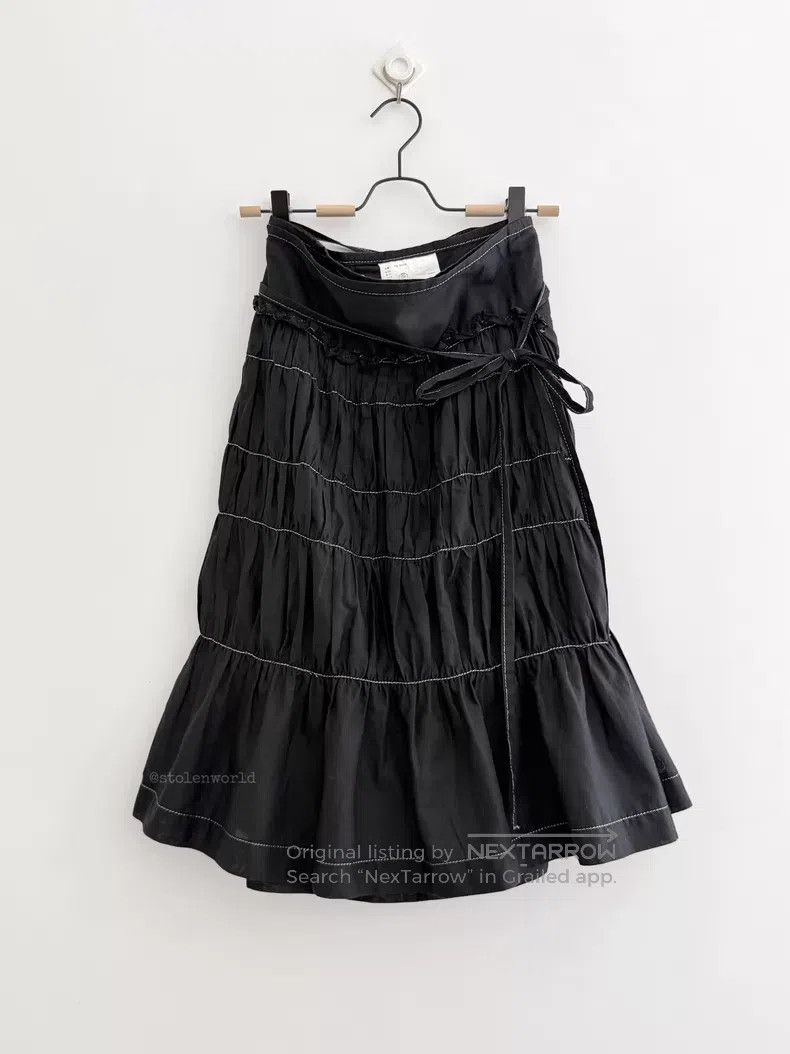 Comme des Garcons Comme Des Garcons size F Gathered Tie Wrap Skirt Size 22" - 1 Thumbnail