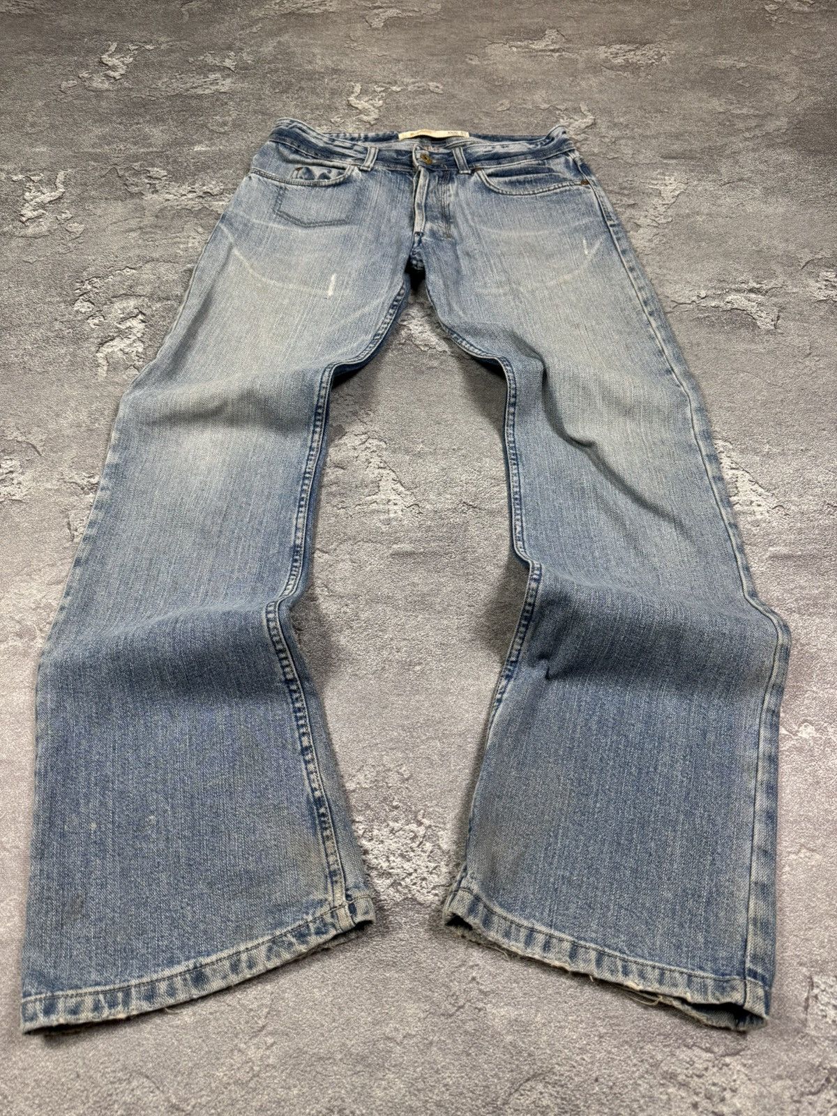 Y2K 2000s Straight Flared Bootcut Washed Jeans Size 32