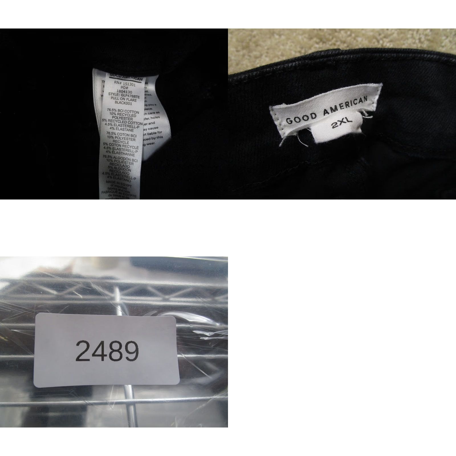 Good American Good American Jeans Women 2XL Black High Rise Flared Pull On Denim Pants Stretch Jeans Ladies 2XL Black Flared Jeans Womens Size 40" / US 18 - 8 Thumbnail