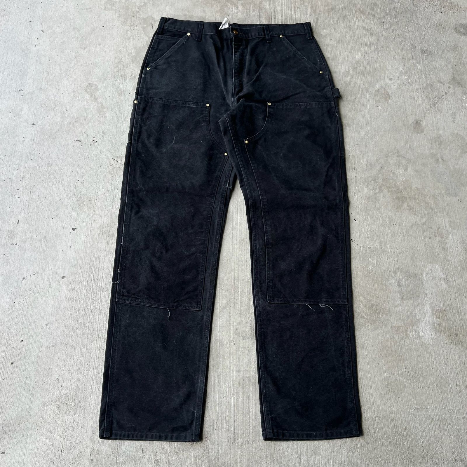 Carhartt × Vintage Carhartt black double knee work wear carpenter pants Size US 37 - 1 Thumbnail