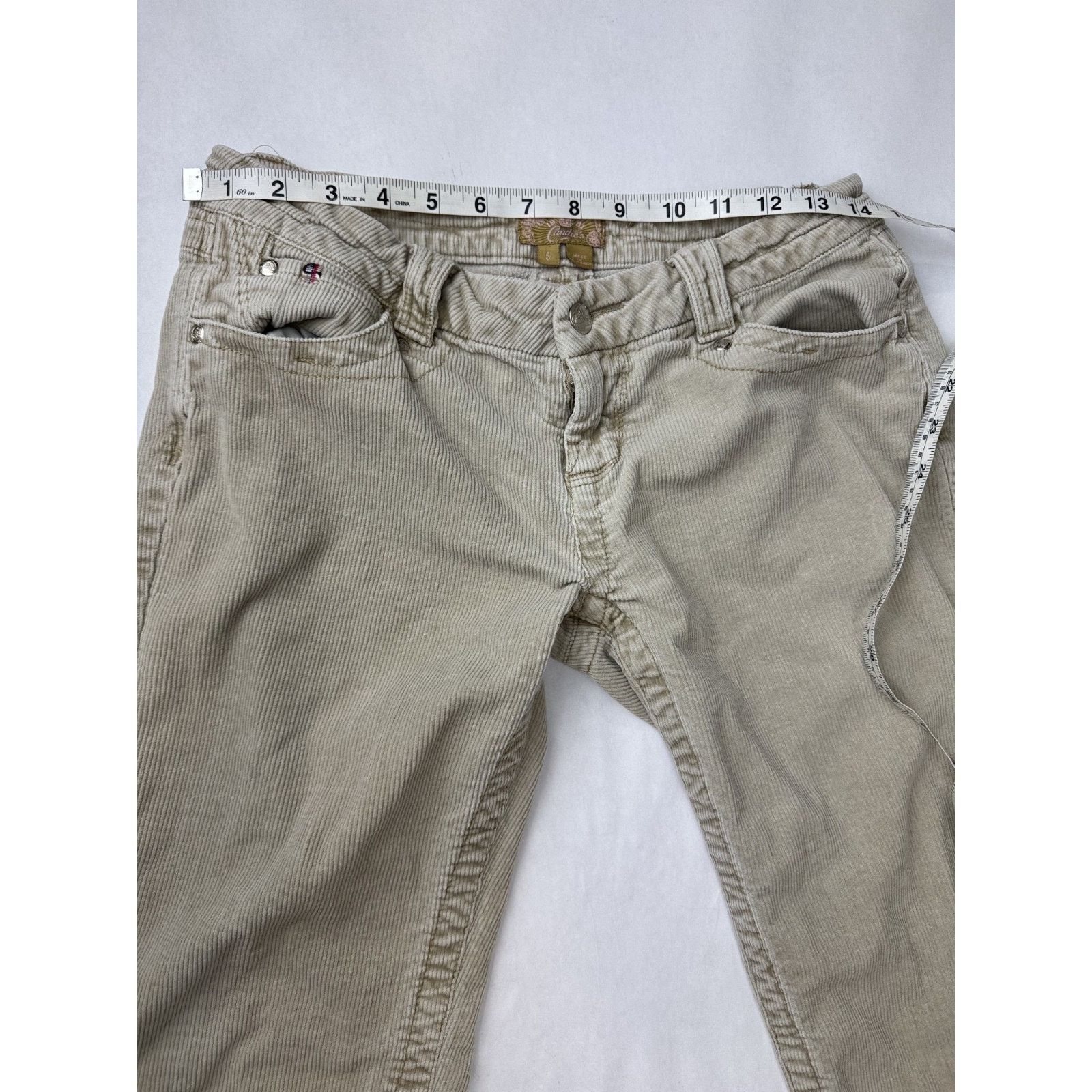 Other Vintage Y2K Low Rise Corduroy Flare Pants Candie's Grunge 5 Size 28" / US 6 / IT 42 - 3 Thumbnail