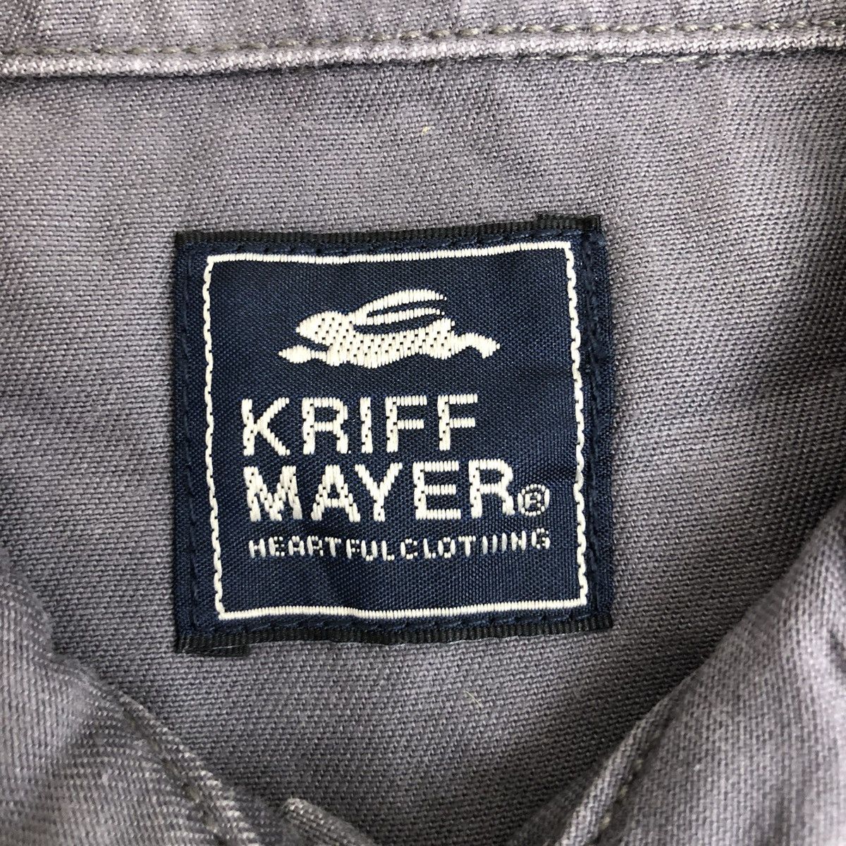 Japanese Brand KRIFF MAYER Shirt Hikori Workers Style Indigo Size US M / EU 48-50 / 2 - 5 Thumbnail