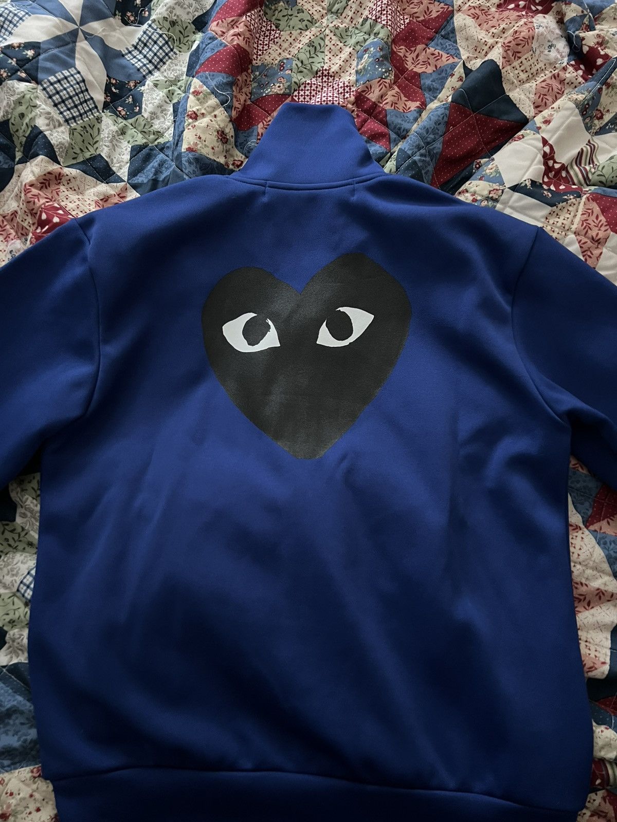 Comme des Garcons PLAY Black Heart Back Print Track Top