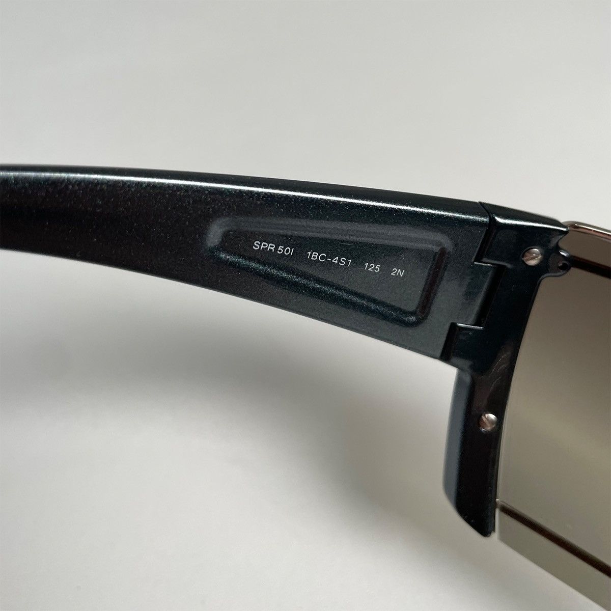 Prada PRADA 80’s Silver Mask Sunglasses Size ONE SIZE - 8 Thumbnail