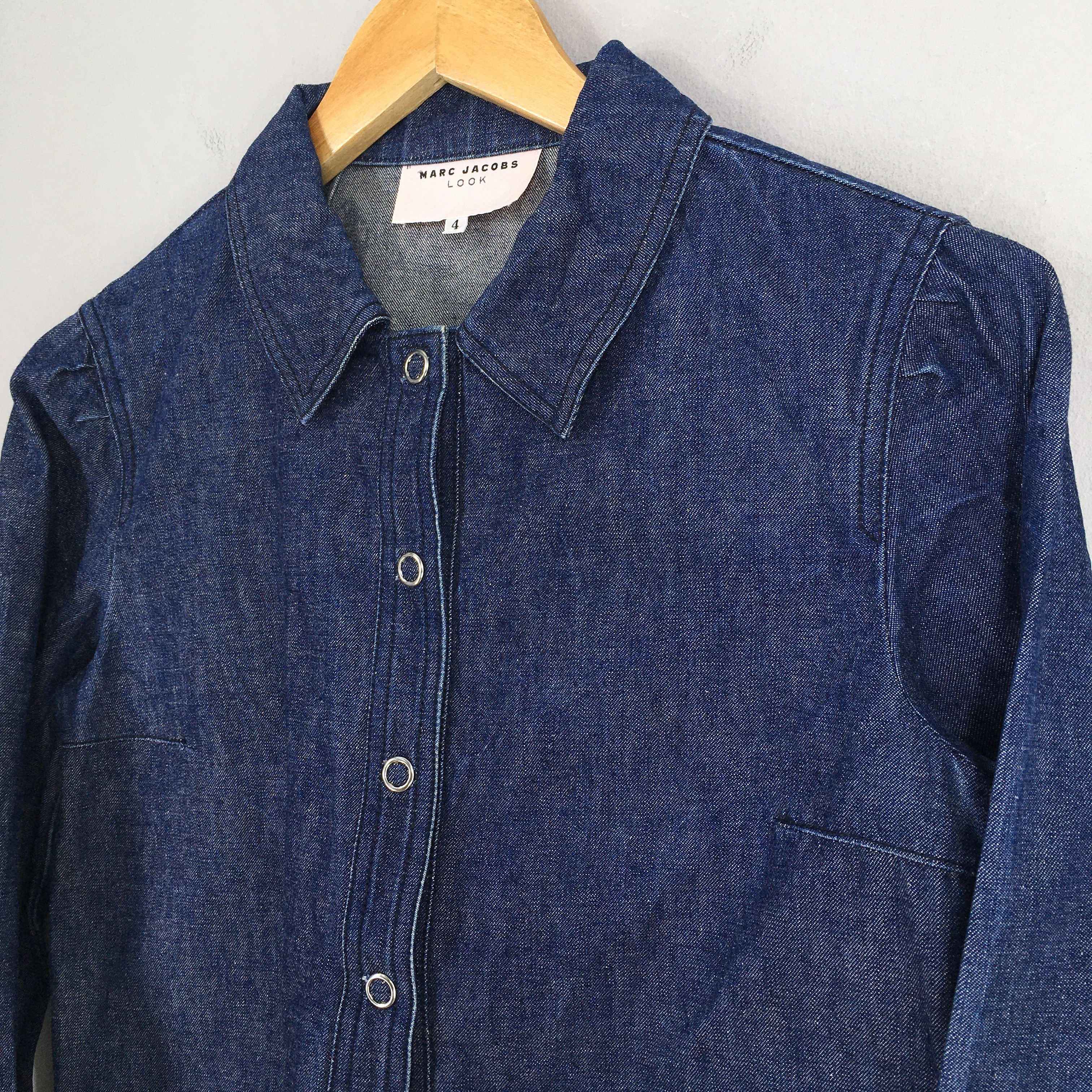Designer × Marc Jacobs Vintage Marc Jacobs Blue Denim Women Shirt XS Size XS / US 0-2 / IT 36-38 - 3 Thumbnail
