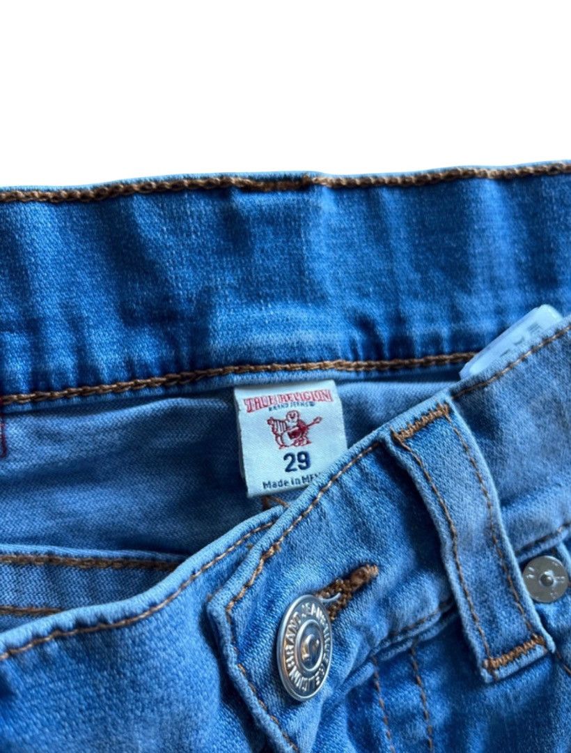 True Religion True Religion Distressed Skinny Jeans – W29 L30 – Blue Wash Size US 29 - 5 Thumbnail