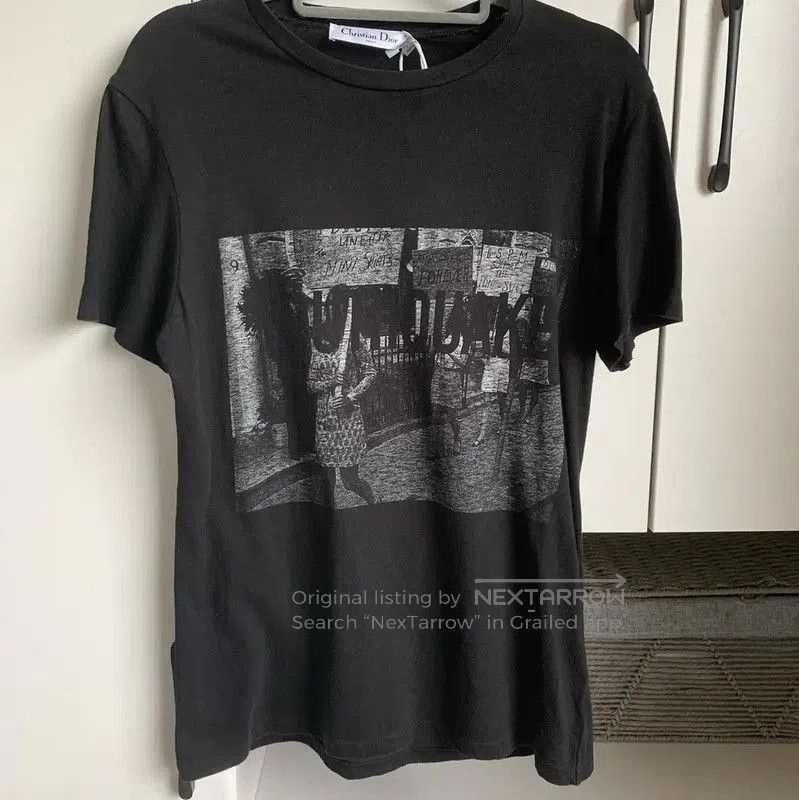 Dior Dior Black Cotton Embroidered Short Sleeve Tee . Size XS / US 0-2 / IT 36-38 - 2 Thumbnail