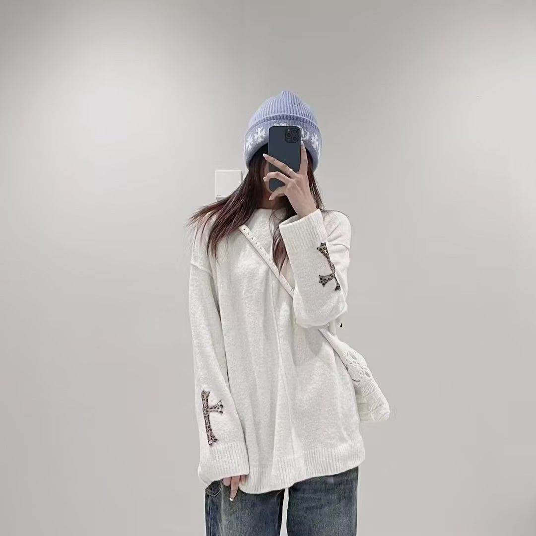 Chrome Hearts Chrome Hearts Baby Blue Cashmere Cross Logo Beanie Size ONE SIZE - 9 Thumbnail