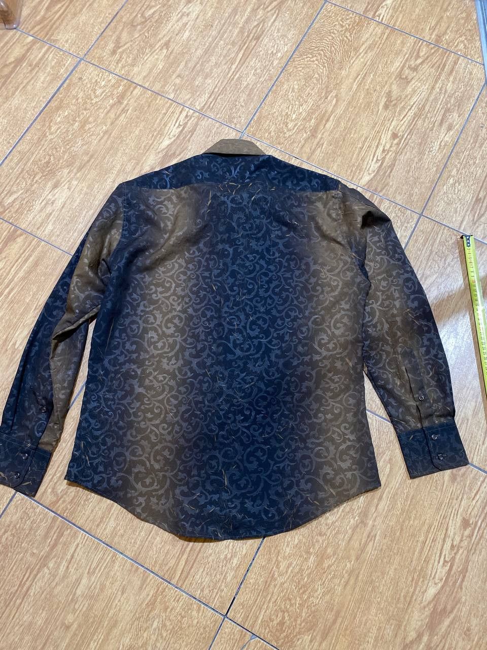 Guide Series Guide London Men's Floral Flocking Shirt Long Sleeve Cotton Size US L / EU 52-54 / 3 - 9 Thumbnail