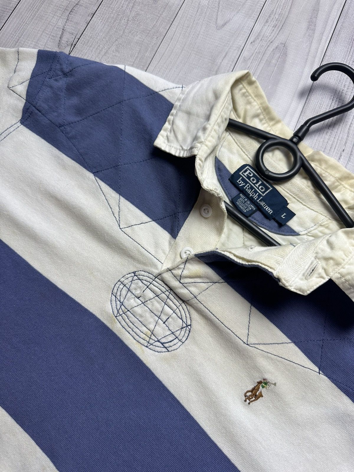 Polo Ralph Lauren × Vintage Vintage polo Ralph Lauren size L striped Size US L / EU 52-54 / 3 - 4 Thumbnail