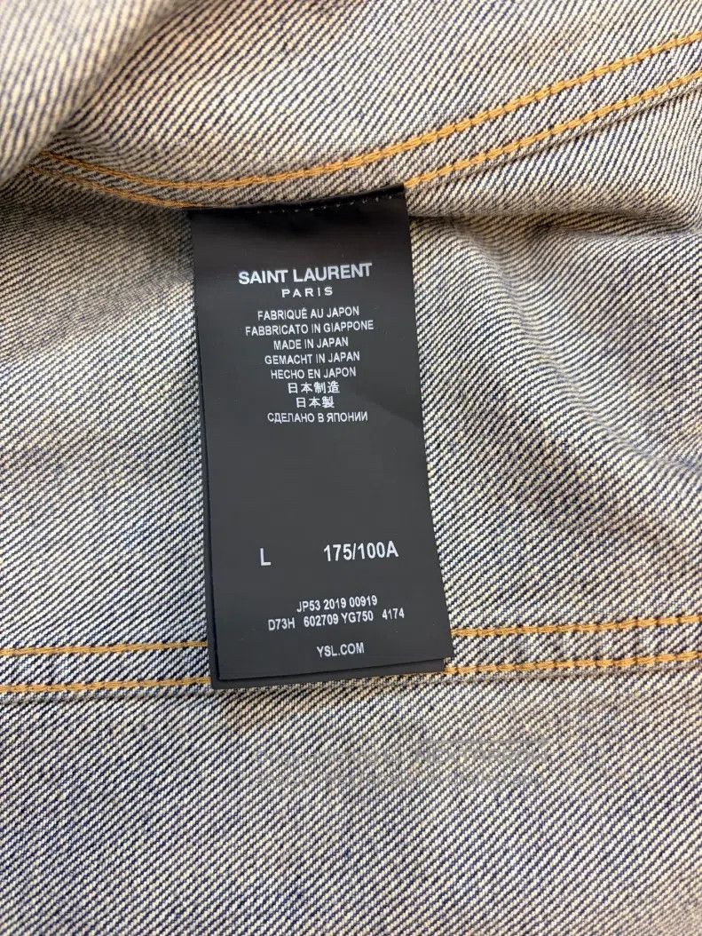 Saint Laurent Paris Saint Laurent Paris Distressed Denim Jacket Size US L / EU 52-54 / 3 - 5 Thumbnail