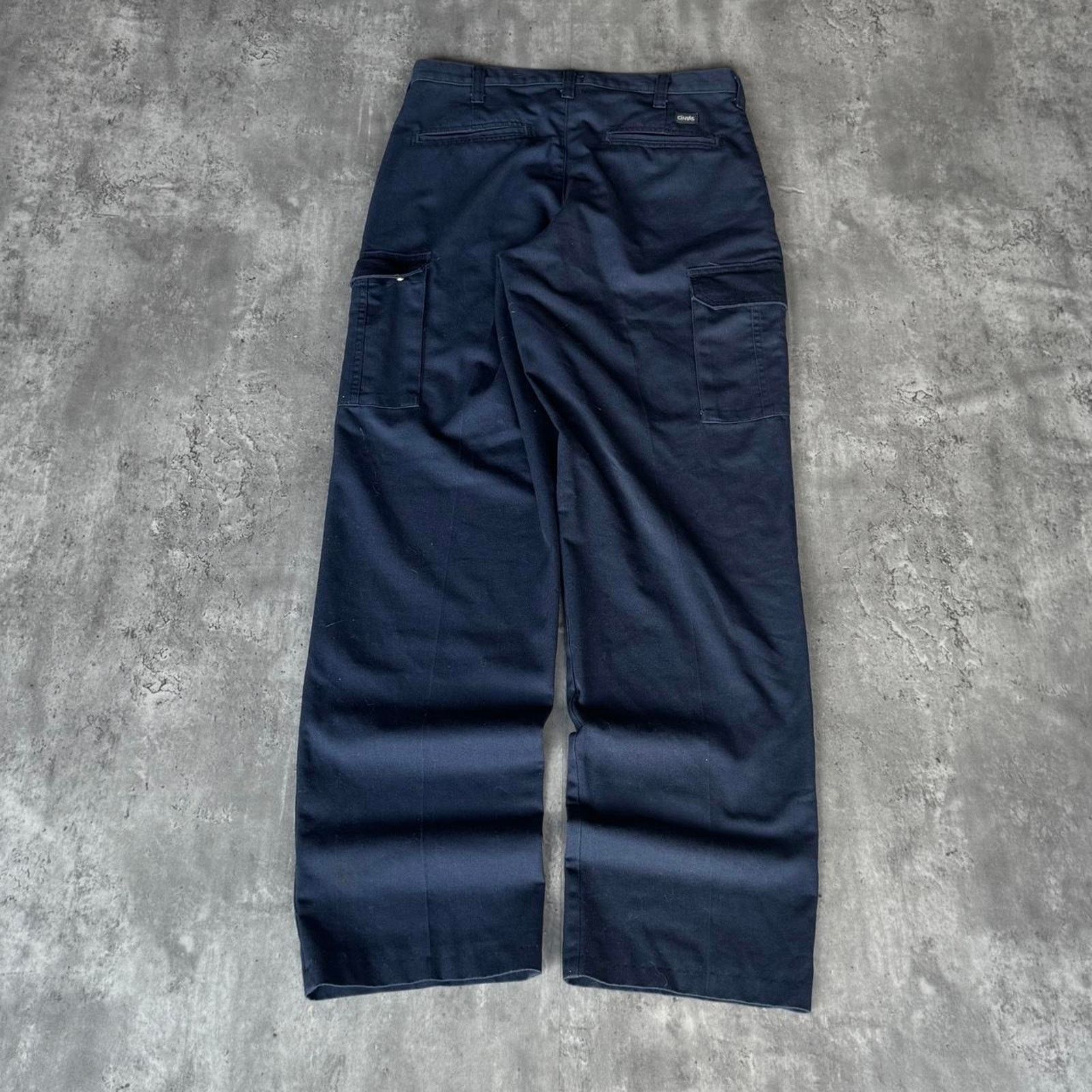 Cintas × Japanese Brand × Vintage Vintage Y2K Carhartt Style Navy Cargo Utility Workwear Pants Size US 31 - 2 Thumbnail