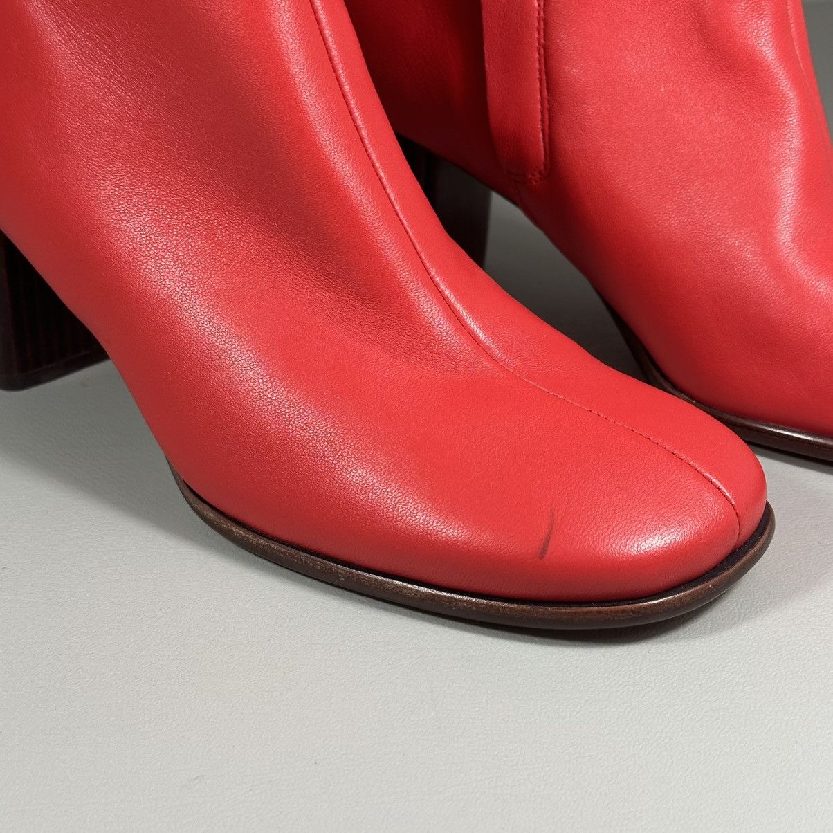 Vince Vince Maggie Phoenix Red Leather Booties Size US 8 / IT 38 - 7 Thumbnail