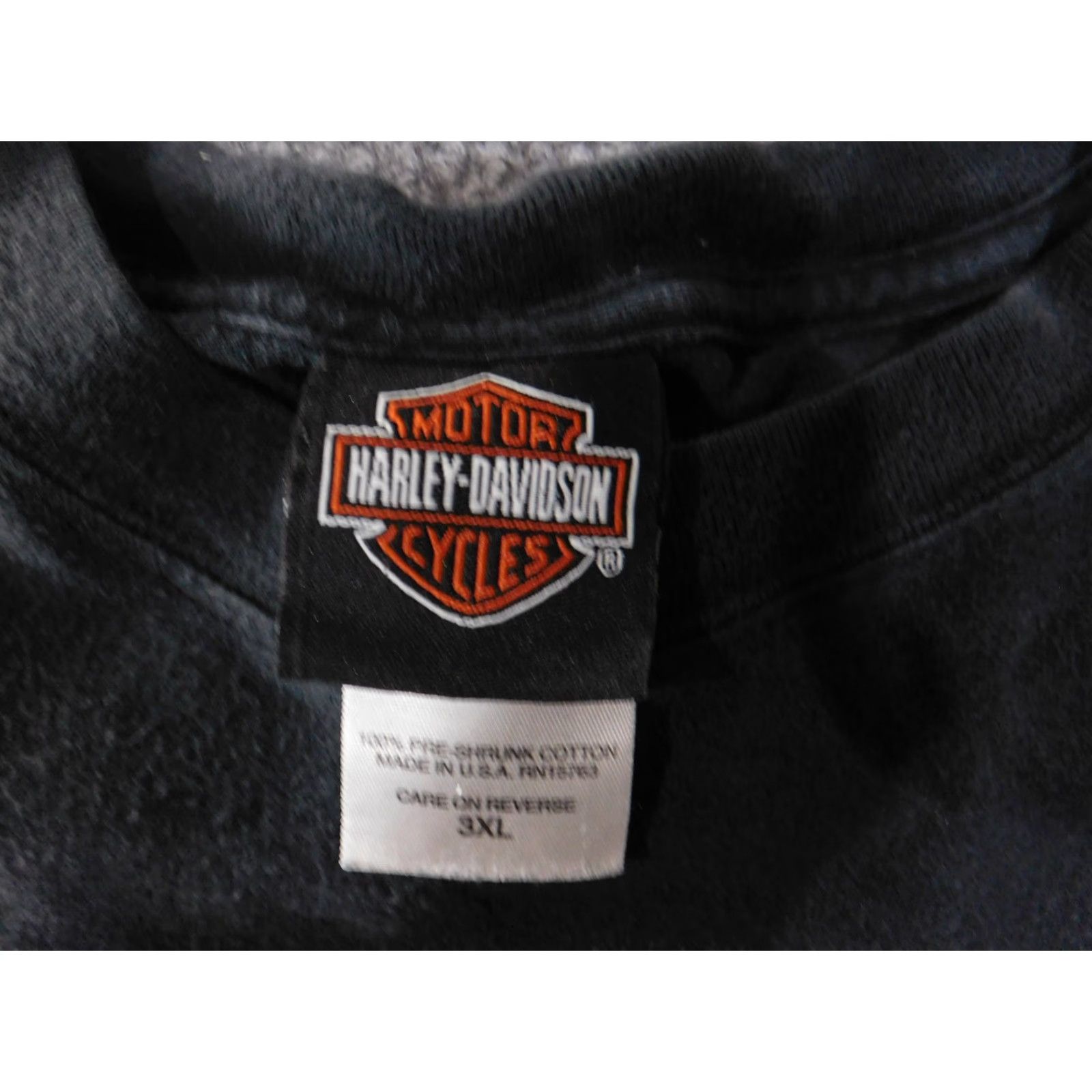 Harley Davidson Harley-Davidson Mens Shirt T-Shirt 3XL Black Crew Neck Short Sleeve Cotton Logo Vintage? Size US XXL / EU 58 / 5 - 7 Thumbnail
