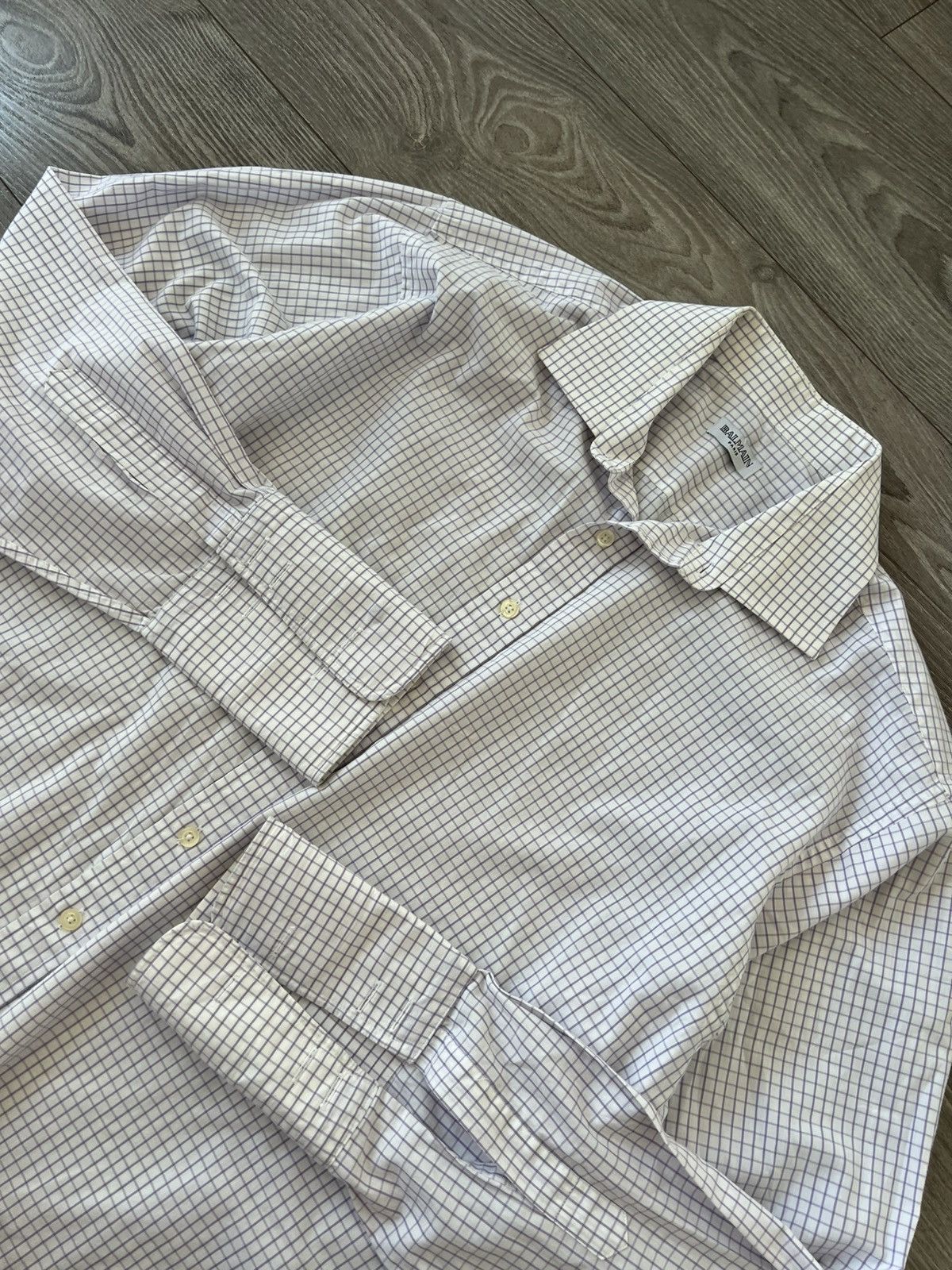 Balmain ‼️Vintage Balmain 80s Mens Cuffinks Luxury Paris Shirt‼️ Size US XXL / EU 58 / 5 - 18 Thumbnail