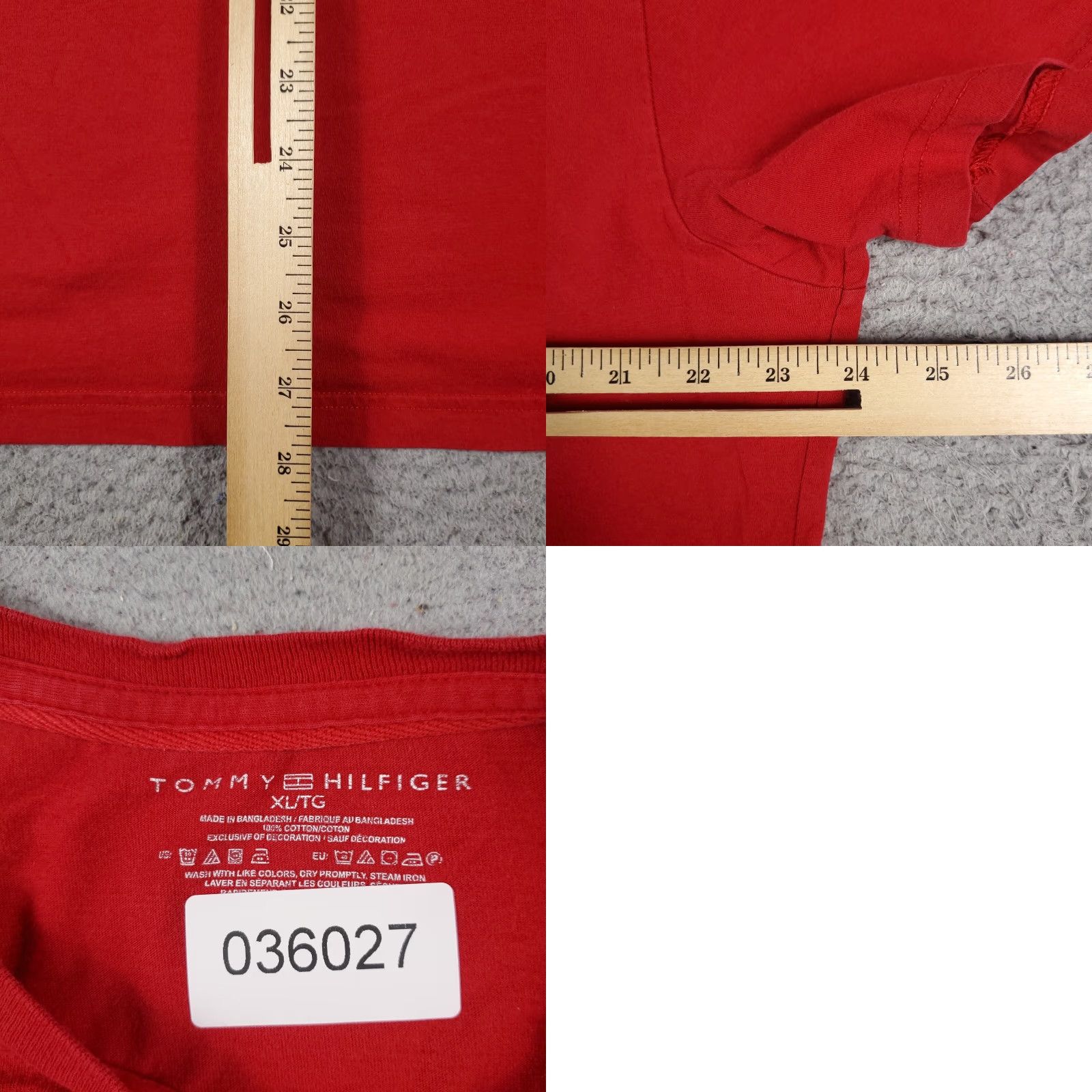 Tommy Hilfiger Tommy Hilfiger T Shirt Mens XL Red Short Sleeve Crew Neck Logo Casual Modern American Shirt Mens XL Red Size US XL / EU 56 / 4 - 8 Thumbnail