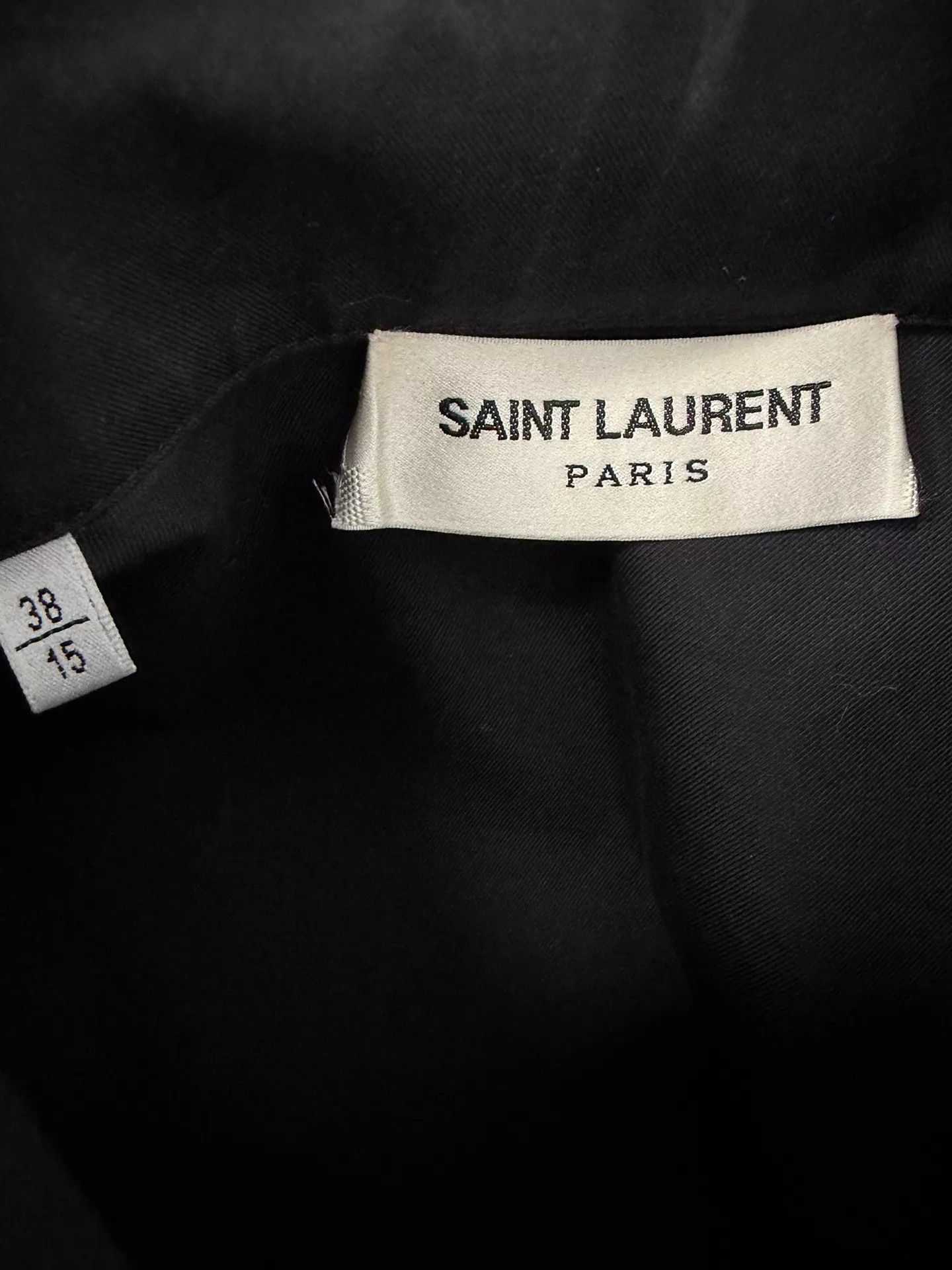 Saint Laurent Paris SLP 24ss Black Stand-Collar Dress Shirt 38 Size US S / EU 44-46 / 1 - 4 Thumbnail