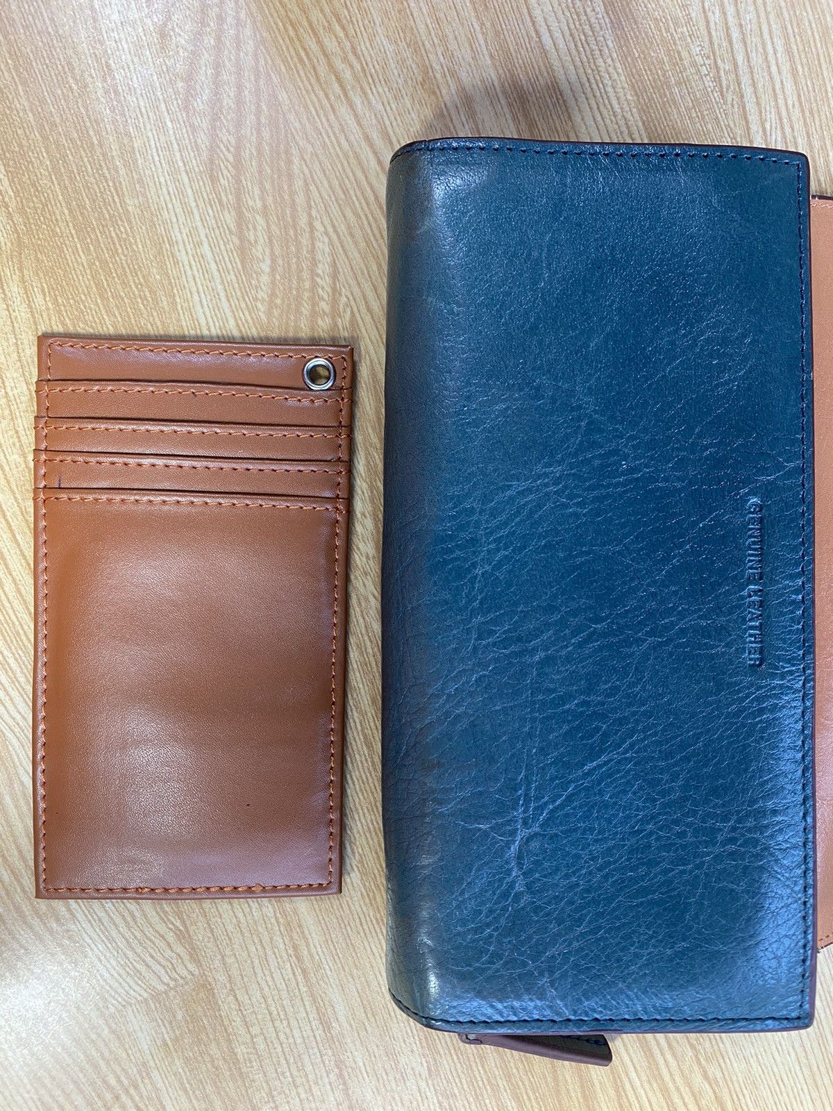 Japanese Brand Green Genuine Leather Long Wallet Size ONE SIZE - 14 Thumbnail