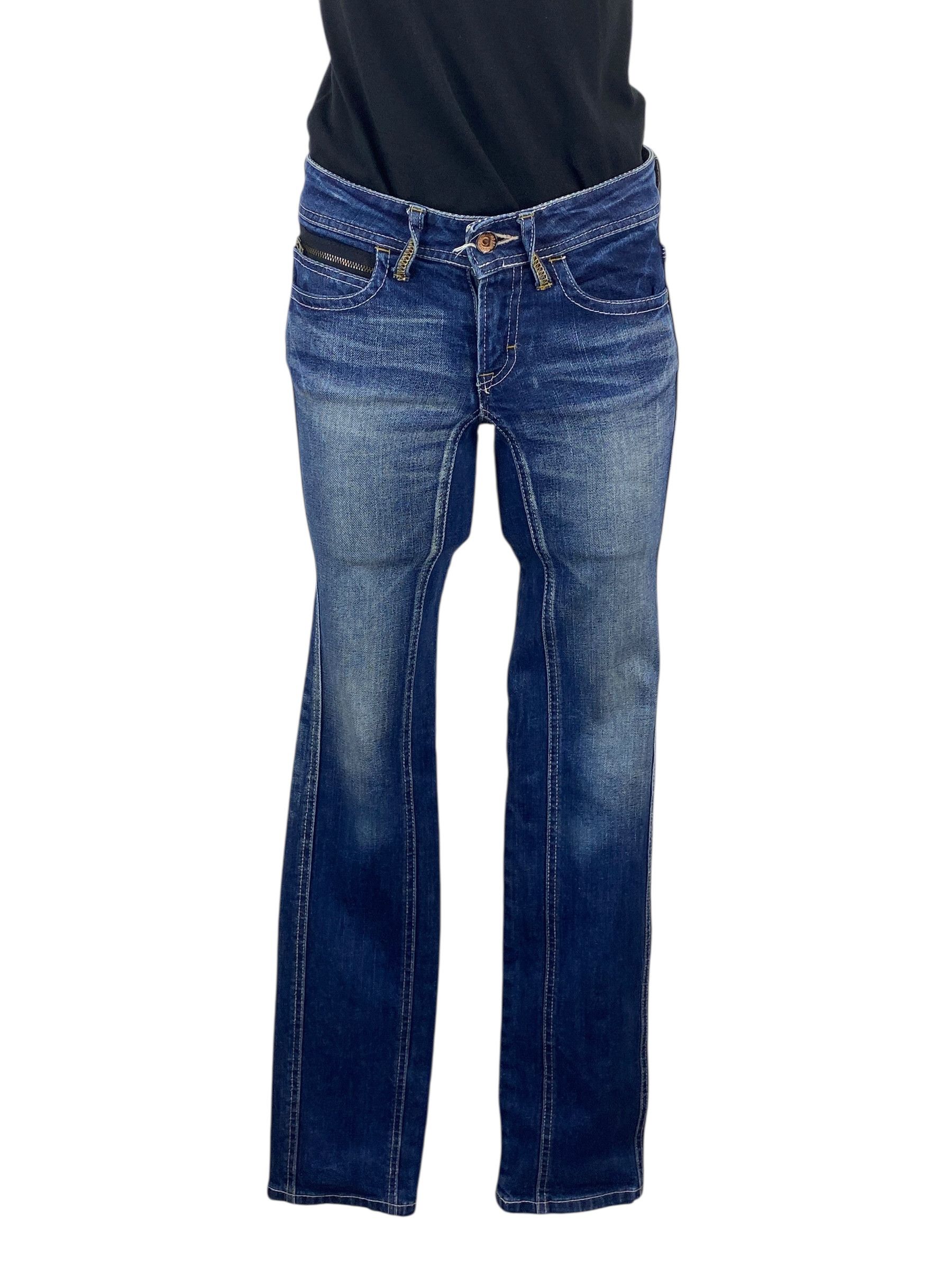 Japanese Brand Betty Smith Carpenter Pants Buckle Back Denim –Made in Japan Size 24" / US 00 / IT 34 - 2 Thumbnail