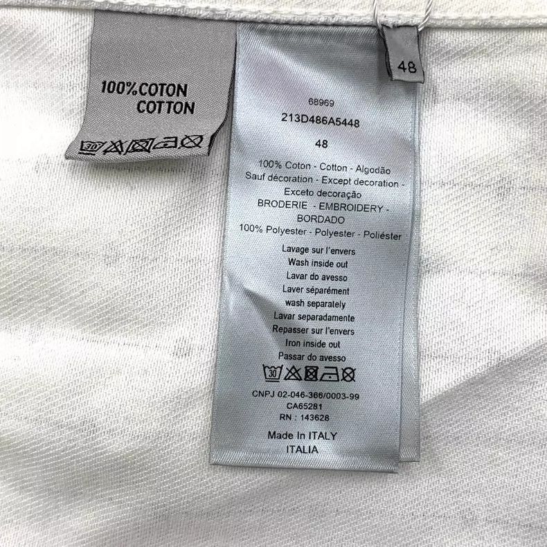 Dior Dior White logo embroidered cotton lapel zipper long-sleeve Size US M / EU 48-50 / 2 - 8 Thumbnail