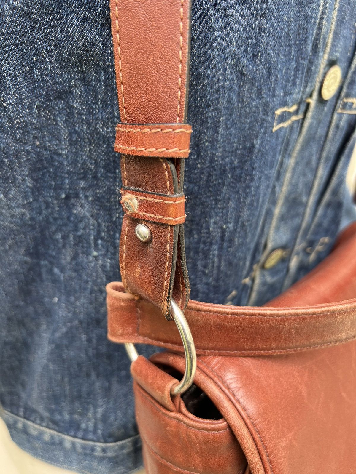 Tokio Kumagai Vintage 90s Tokio Kumagai Paris Patina Leather 2 Way Bag Size ONE SIZE - 6 Thumbnail