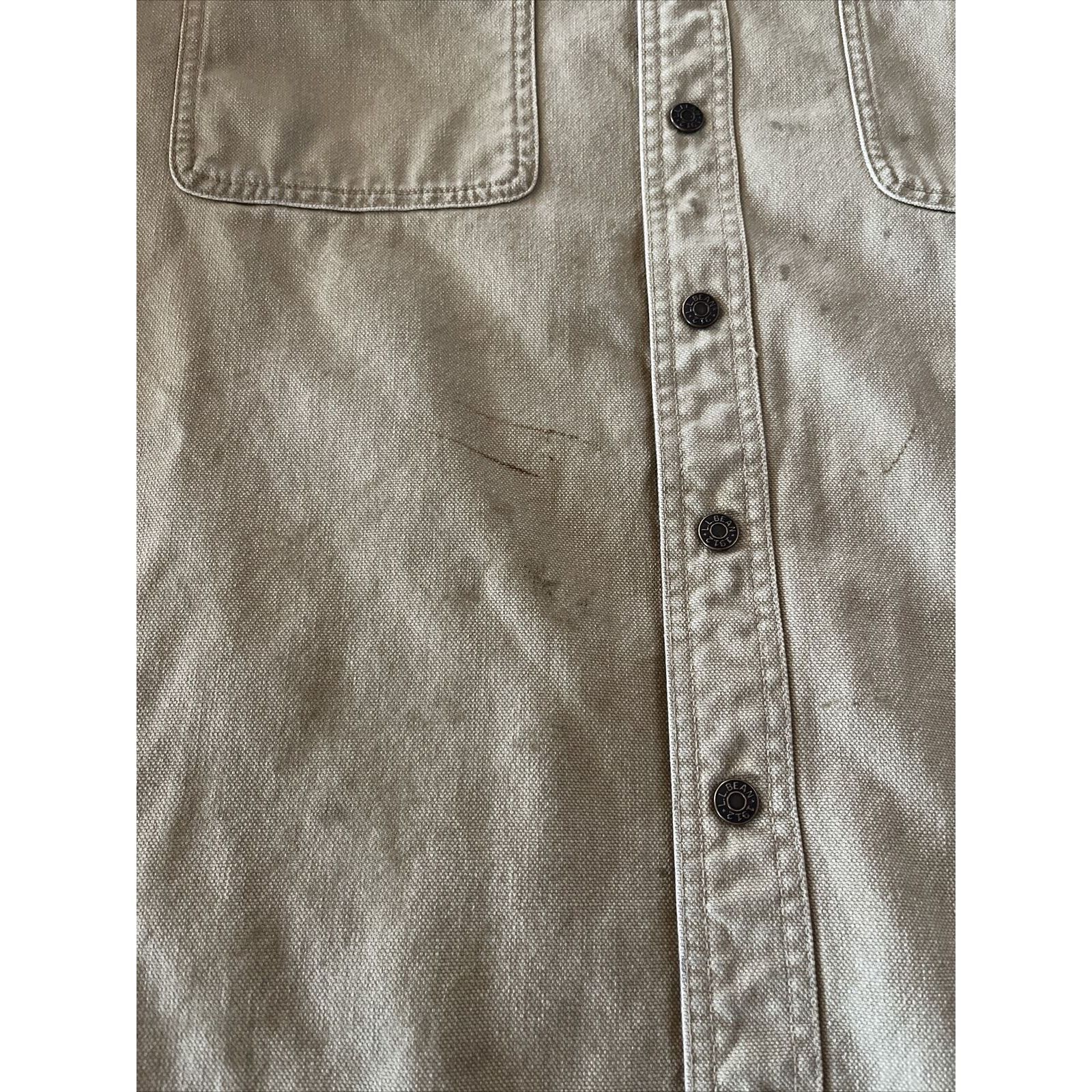 L.L. Bean LL Bean Vintage Men’s XXLT Brown Canvas Snap Shacket Jacket Size US XXL / EU 58 / 5 - 4 Thumbnail