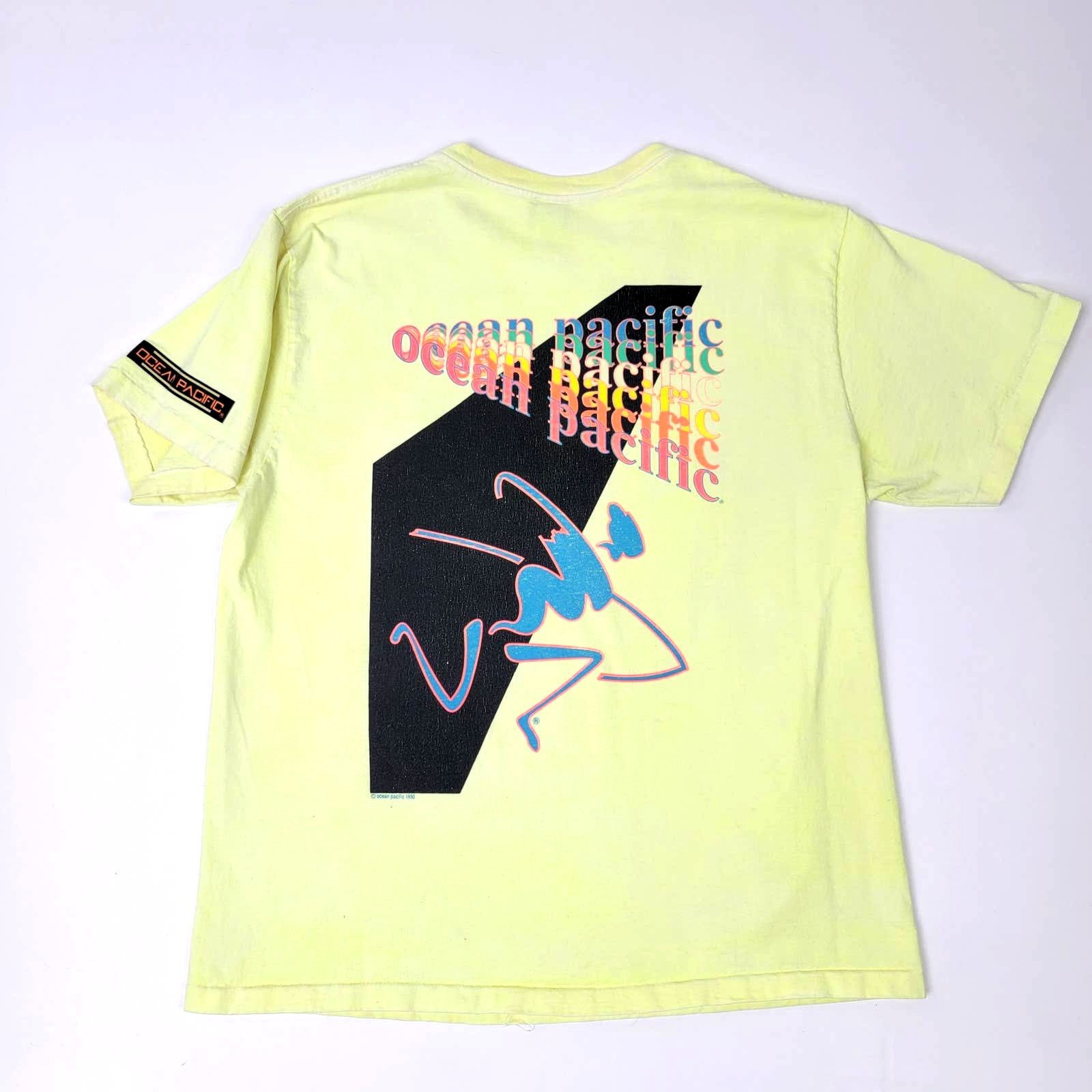Vintage Rare Vintage 90s Neon Ocean Pacific Single Stitch Tee - M Size US M / EU 48-50 / 2 - 1 Thumbnail