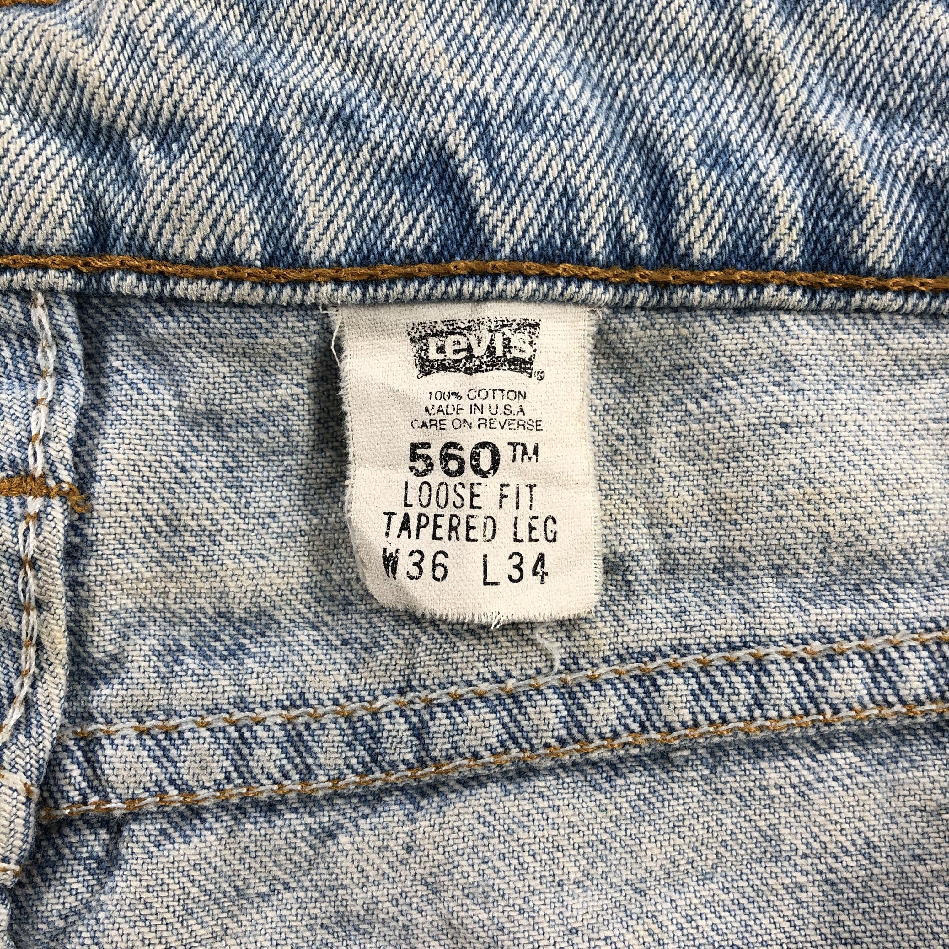 Levi's × Vintage Vintage 90s Light Wash Levis 560 Jeans-JM986 Size US 35 - 9 Thumbnail