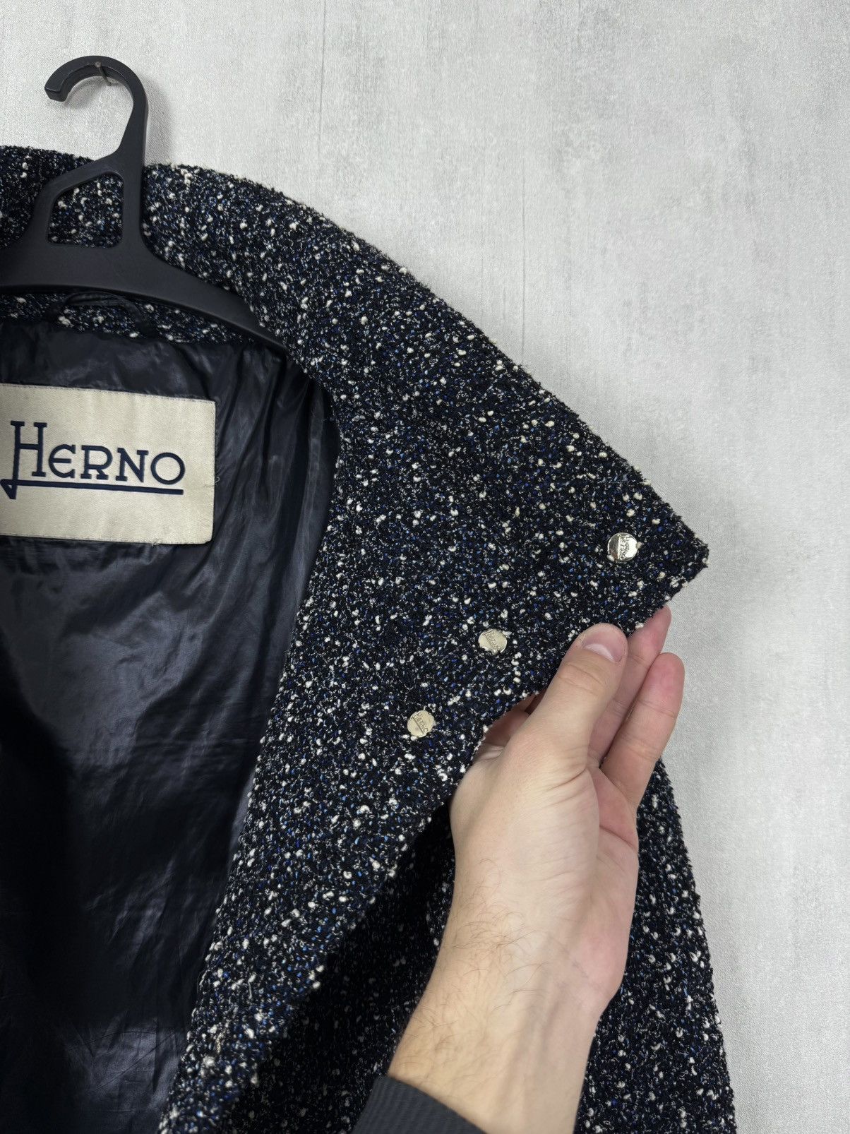 Herno Herno Women’s Tweed Down Long Jacket Size 40-42(?) Size S / US 4 / IT 40 - 16 Thumbnail