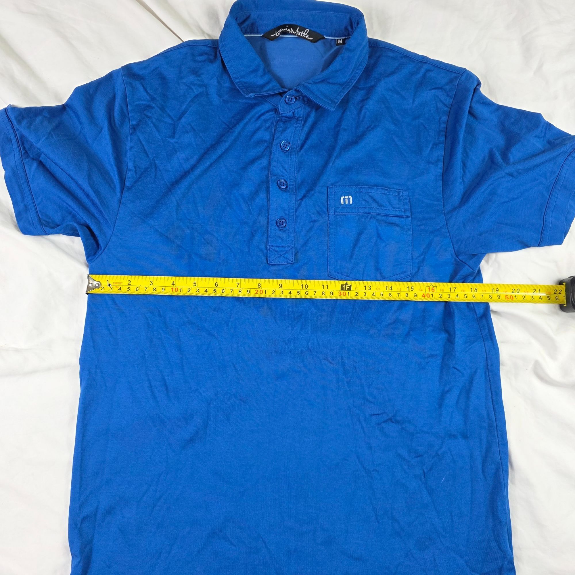 TravisMathew Travis Mathew Polo Shirt Mens Medium Blue Short Sleeve Casua Size US M / EU 48-50 / 2 - 5 Thumbnail