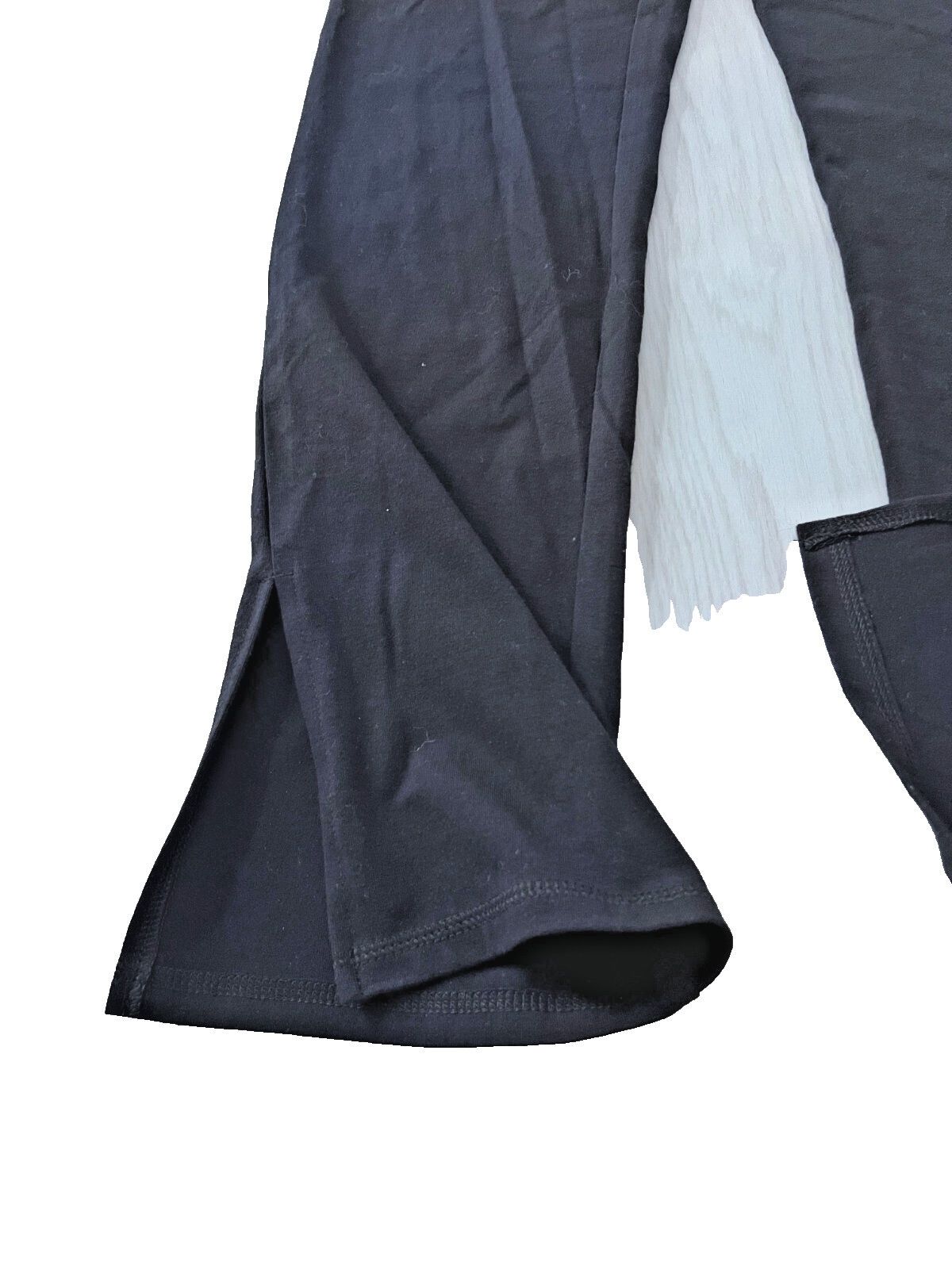 Other HUE U23568 Black Out Cotton Jazz Slit Pant ( S ) Size 27" / US 4 / IT 40 - 4 Thumbnail