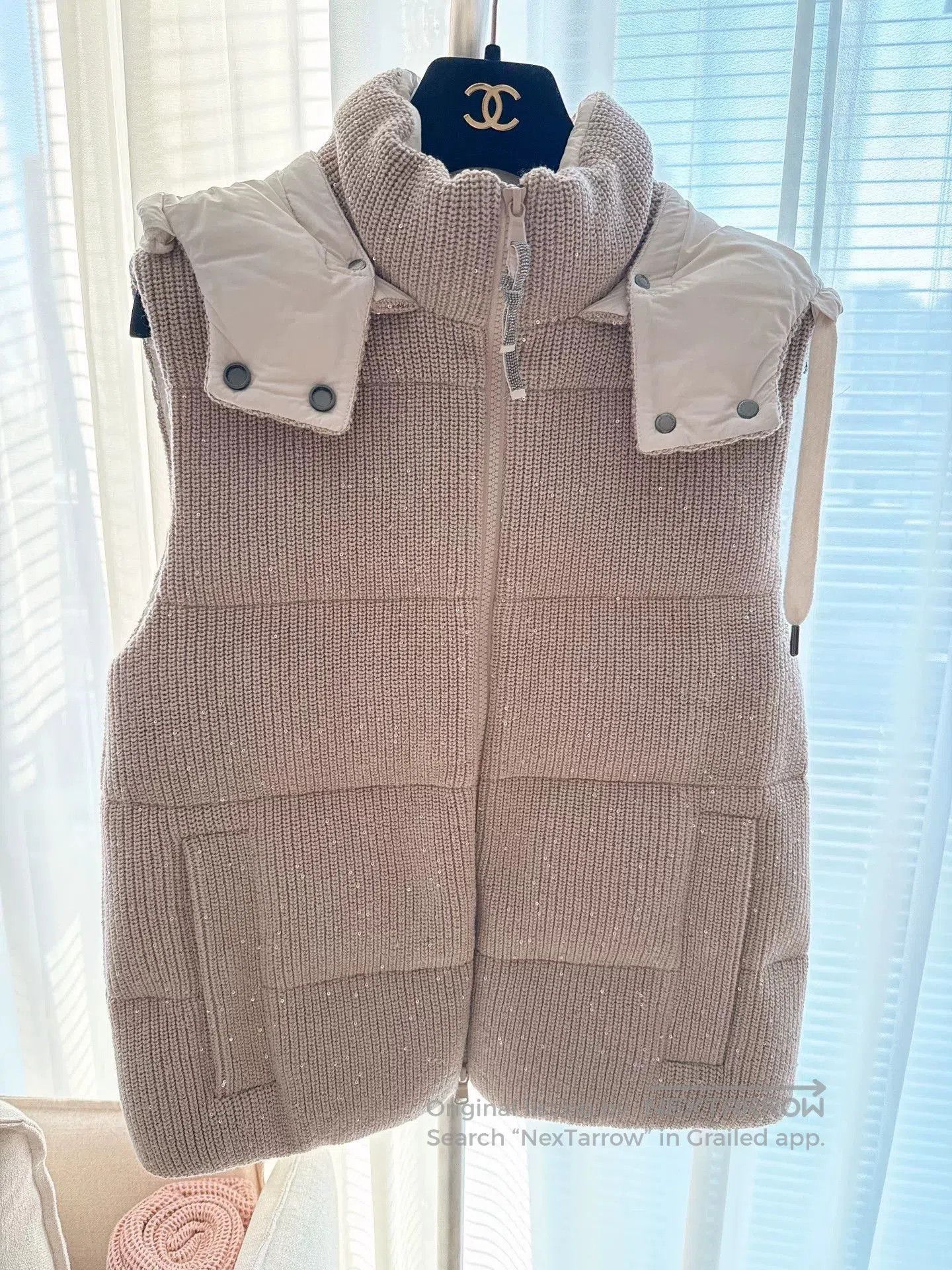 Brunello Cucinelli Brunello Cucinelli Sequin Knit Down Vest. Size US S / EU 44-46 / 1 - 1 Thumbnail