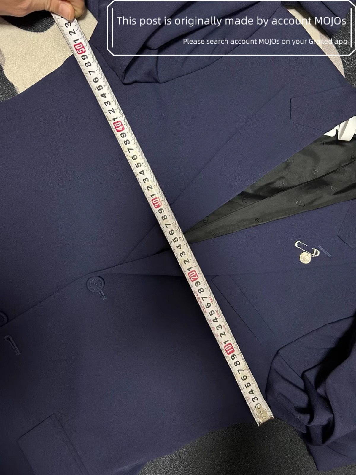 Dior Sz 46 Dior Pin Attached Blazer Navy mojos1143 Size US S / EU 44-46 / 1 - 3 Thumbnail