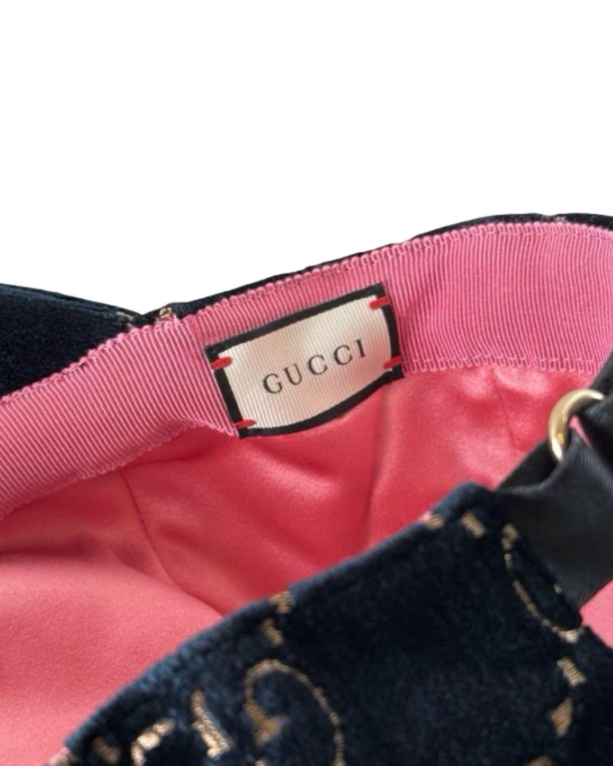 Gucci Gucci 🇮🇹 Velvet Monogram Embossed Cap Size ONE SIZE - 3 Thumbnail