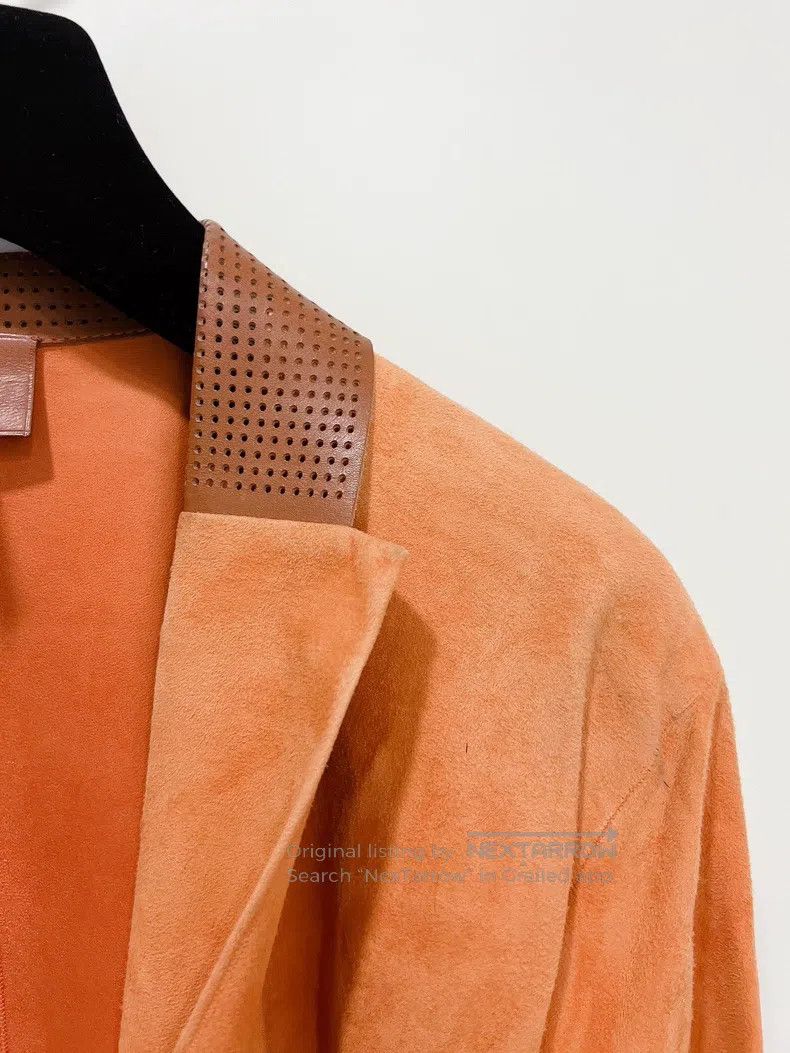 Hermes Hermes Orange Leather Jacket Size XS / US 0-2 / IT 36-38 - 3 Thumbnail