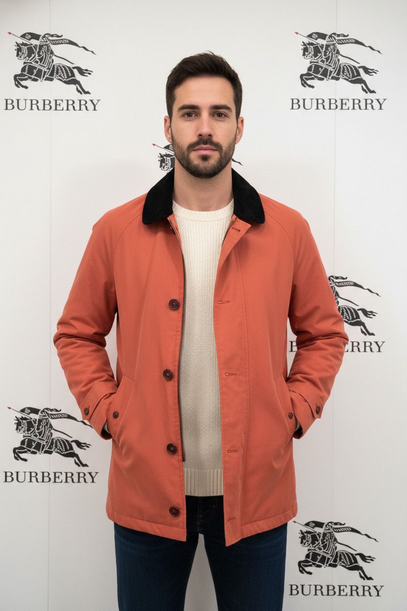 Burberry Burberry pink salmon down jacket novacheck size M 48it Size US M / EU 48-50 / 2 - 1 Thumbnail