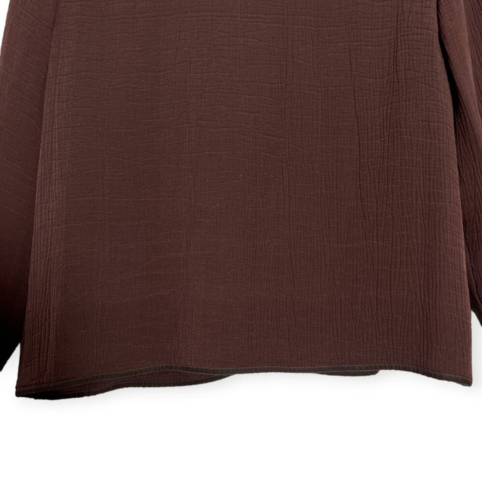 Eileen Fisher Eileen Fisher Silk Sponge Jacket Maroon Brown S Size S / US 4 / IT 40 - 6 Thumbnail