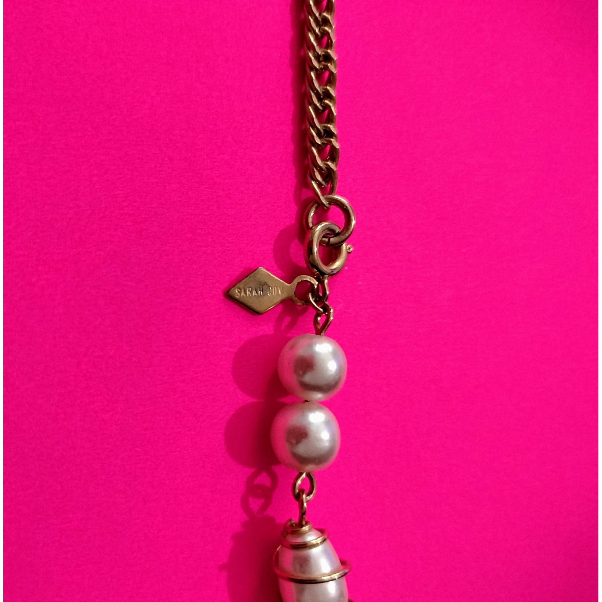 Vintage Sarah Coventry Vintage Gold Tone Chain Faux Pearl Pendant Lo Size ONE SIZE - 7 Thumbnail