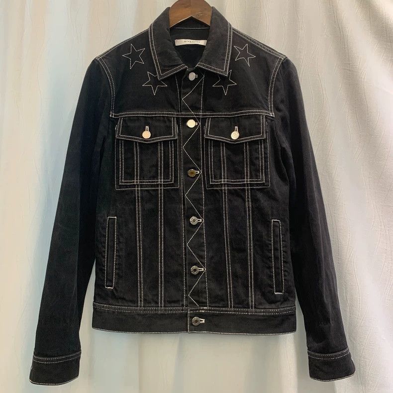 Givenchy Givenchy Five-Star Embroidered Denim Jacket Size US M / EU 48-50 / 2 - 1 Thumbnail